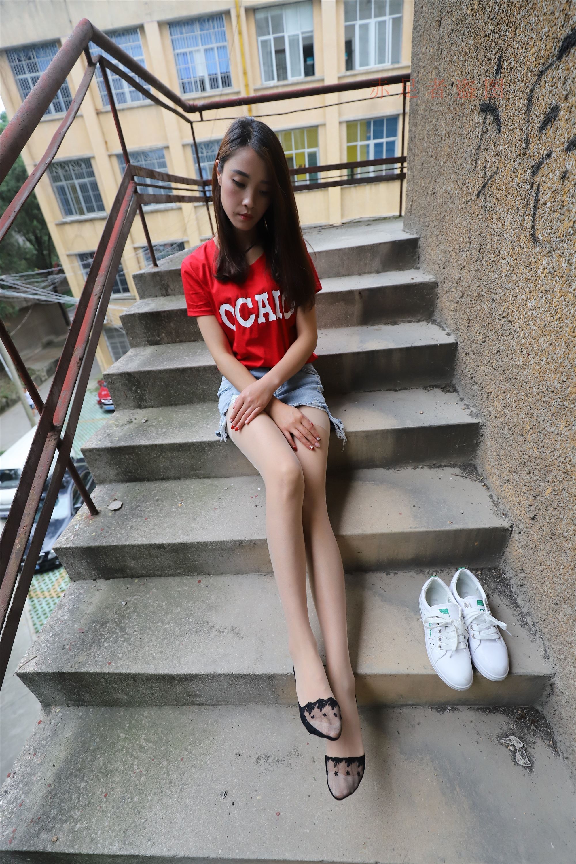 大西瓜套图 2018 6月活动模特1   长si 船袜(两套）2