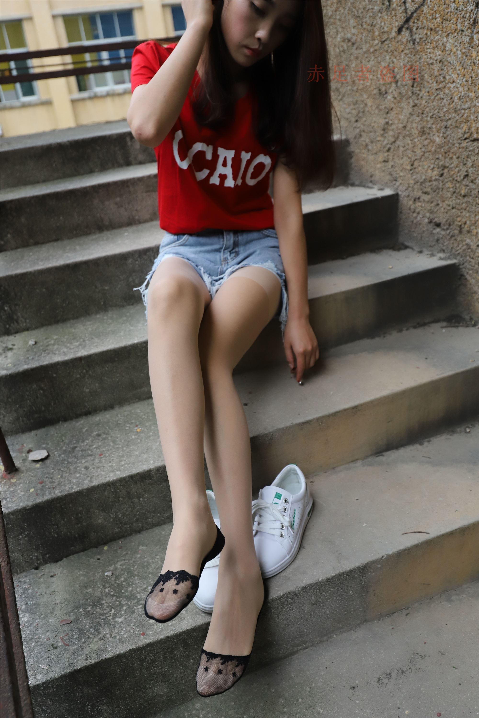 大西瓜套图 2018 6月活动模特1   长si 船袜(两套）2