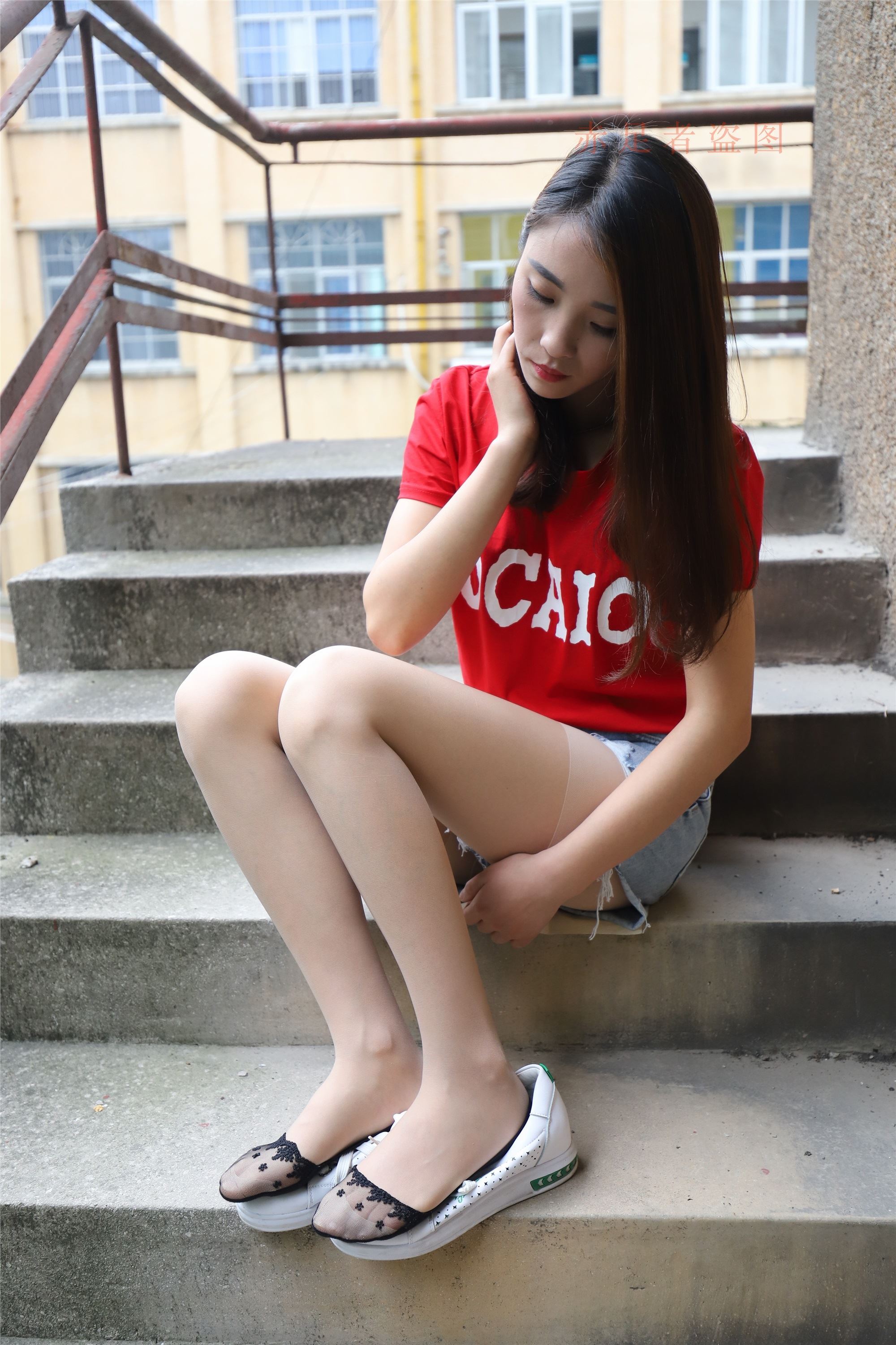 大西瓜套图 2018 6月活动模特1   长si 船袜(两套）2