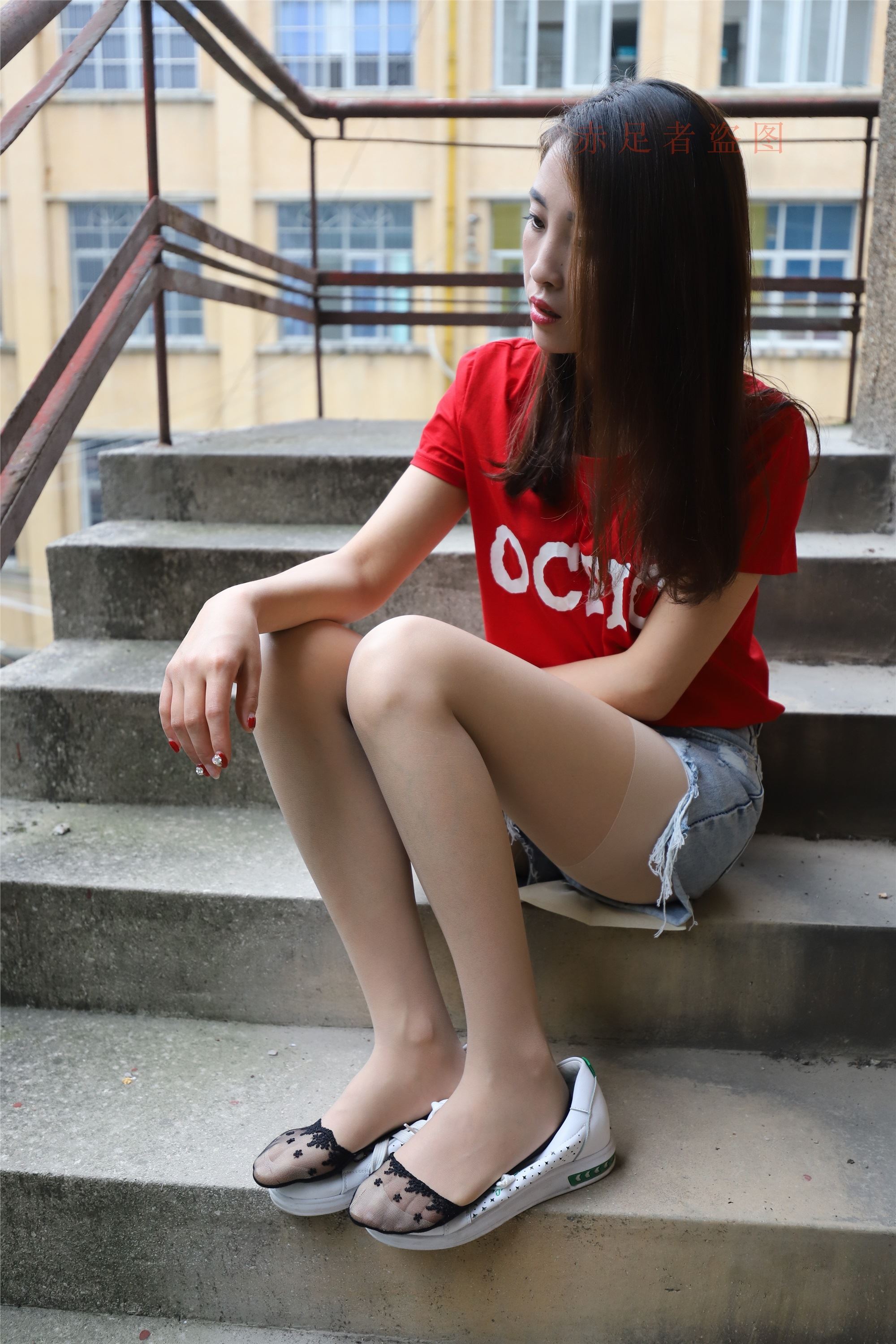 大西瓜套图 2018 6月活动模特1   长si 船袜(两套）2