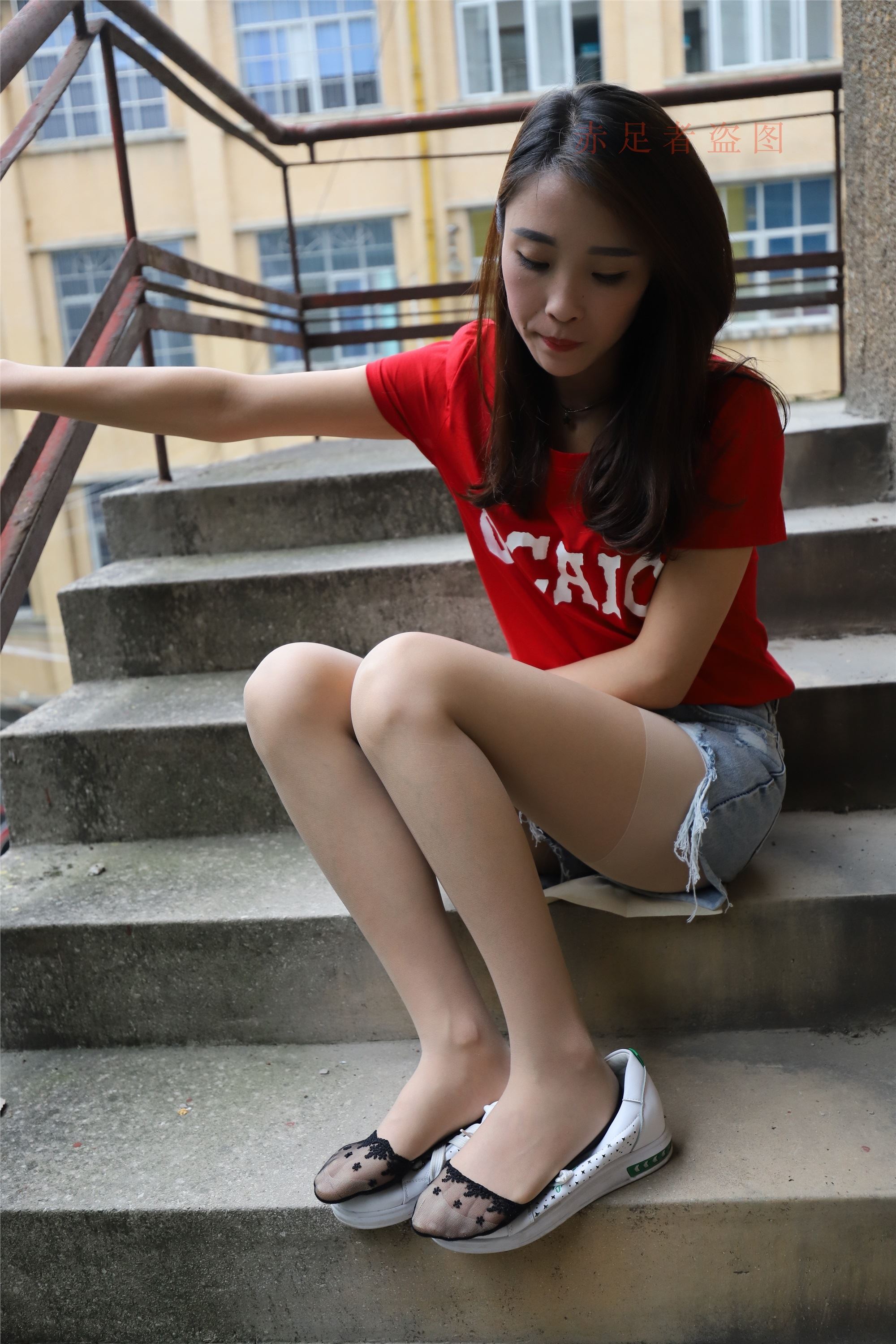 大西瓜套图 2018 6月活动模特1   长si 船袜(两套）2