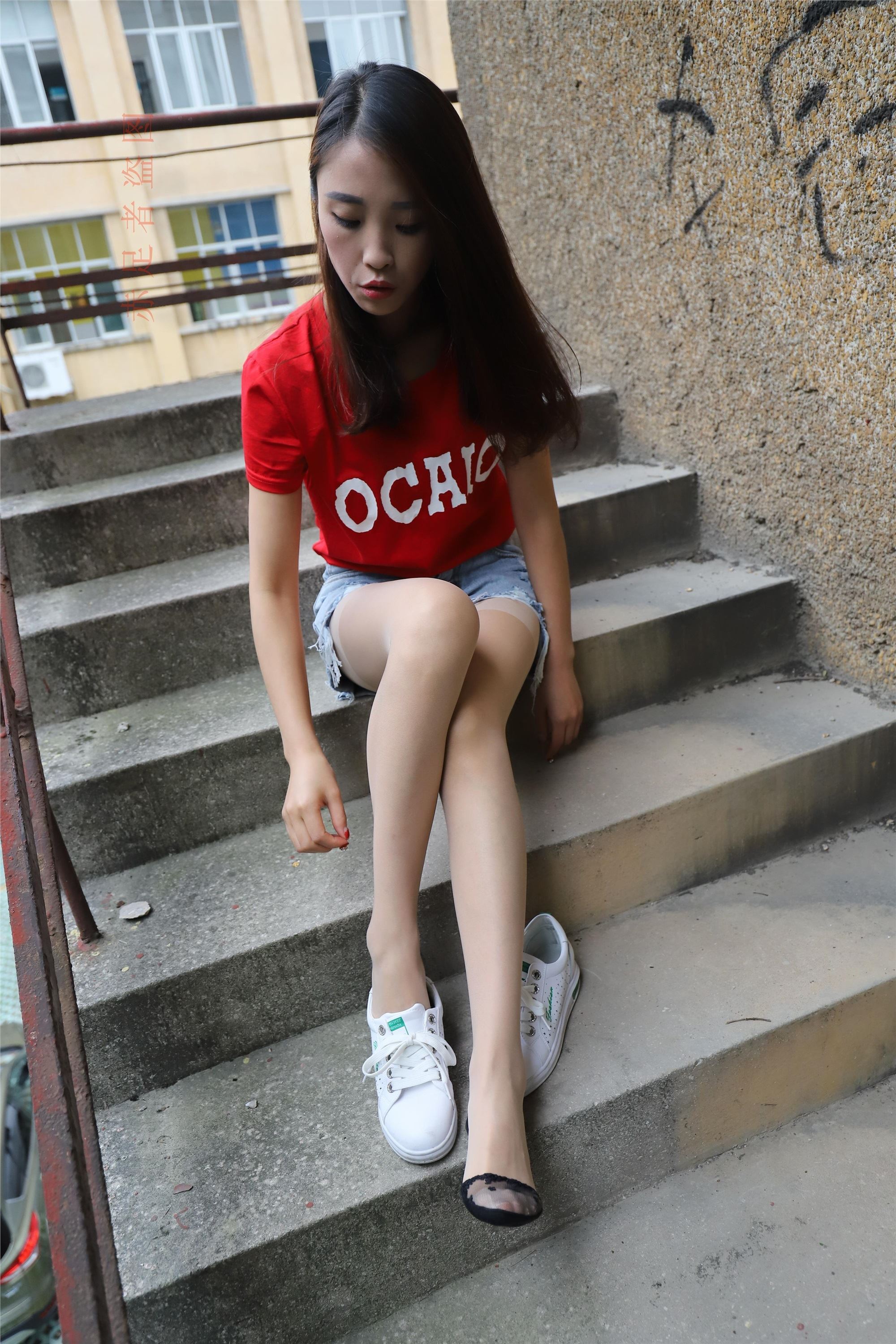 大西瓜套图 2018 6月活动模特1   长si 船袜(两套）2