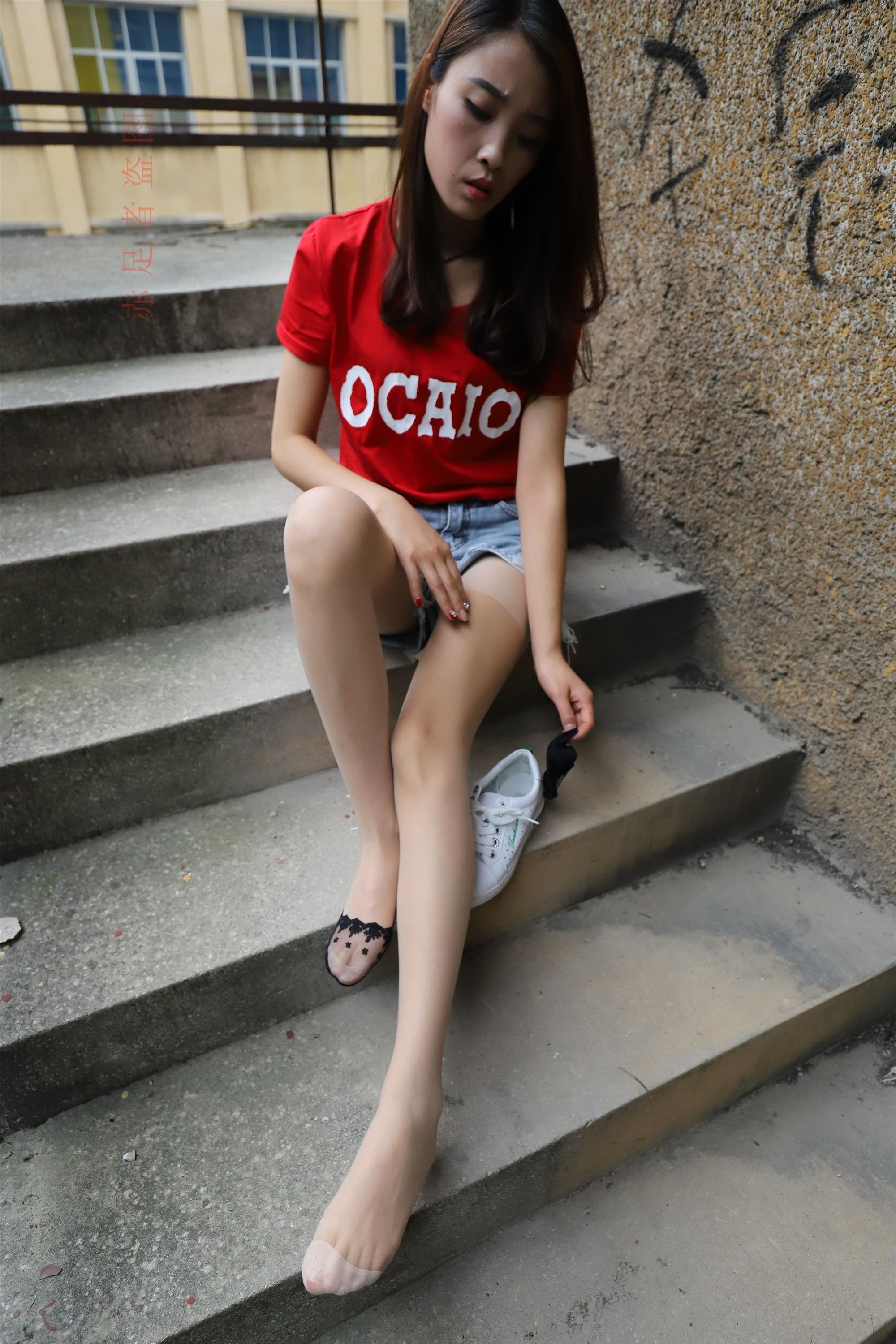 大西瓜套图 2018 6月活动模特1   长si 船袜(两套）2