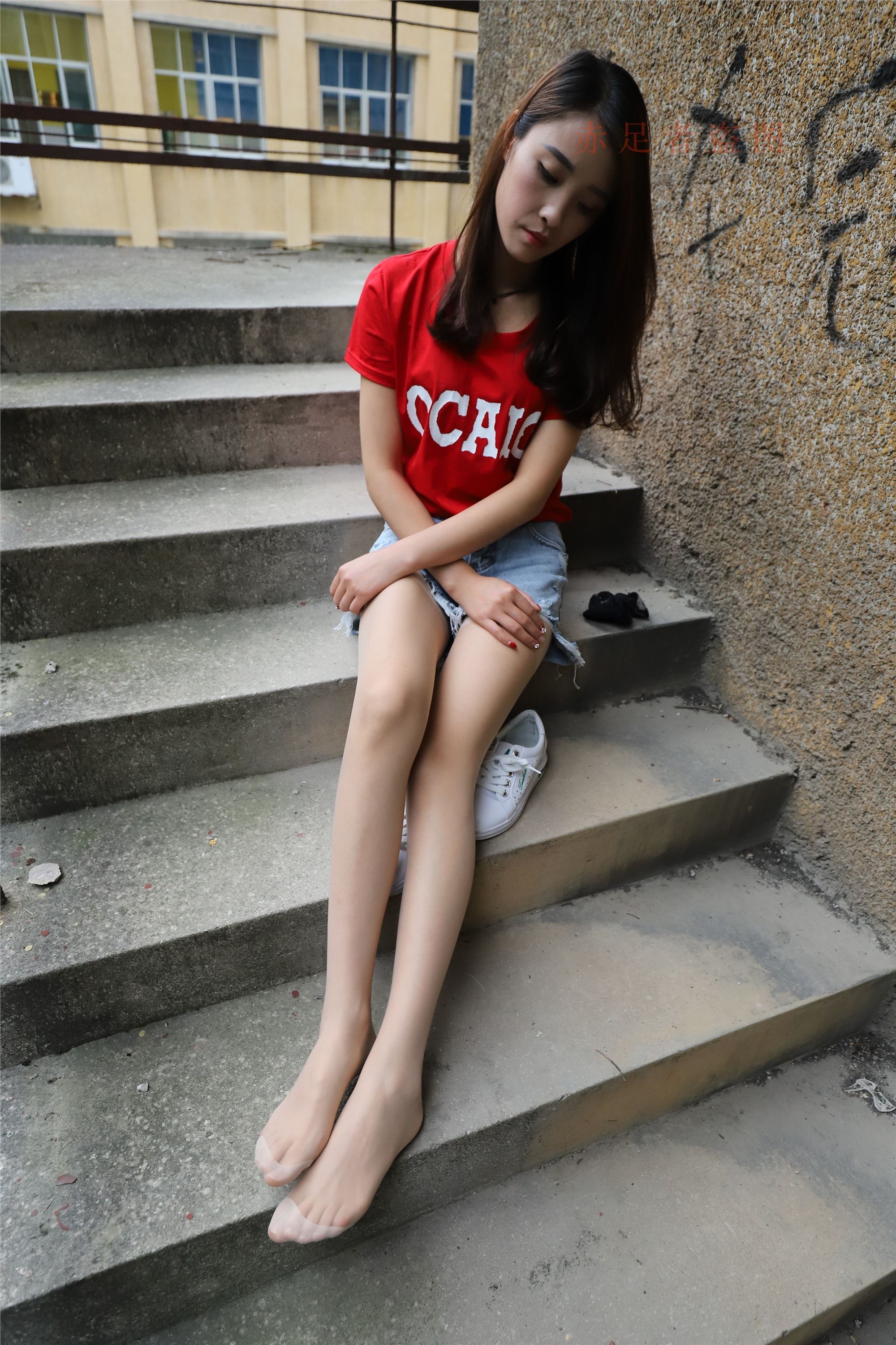 大西瓜套图 2018 6月活动模特1   长si 船袜(两套）2