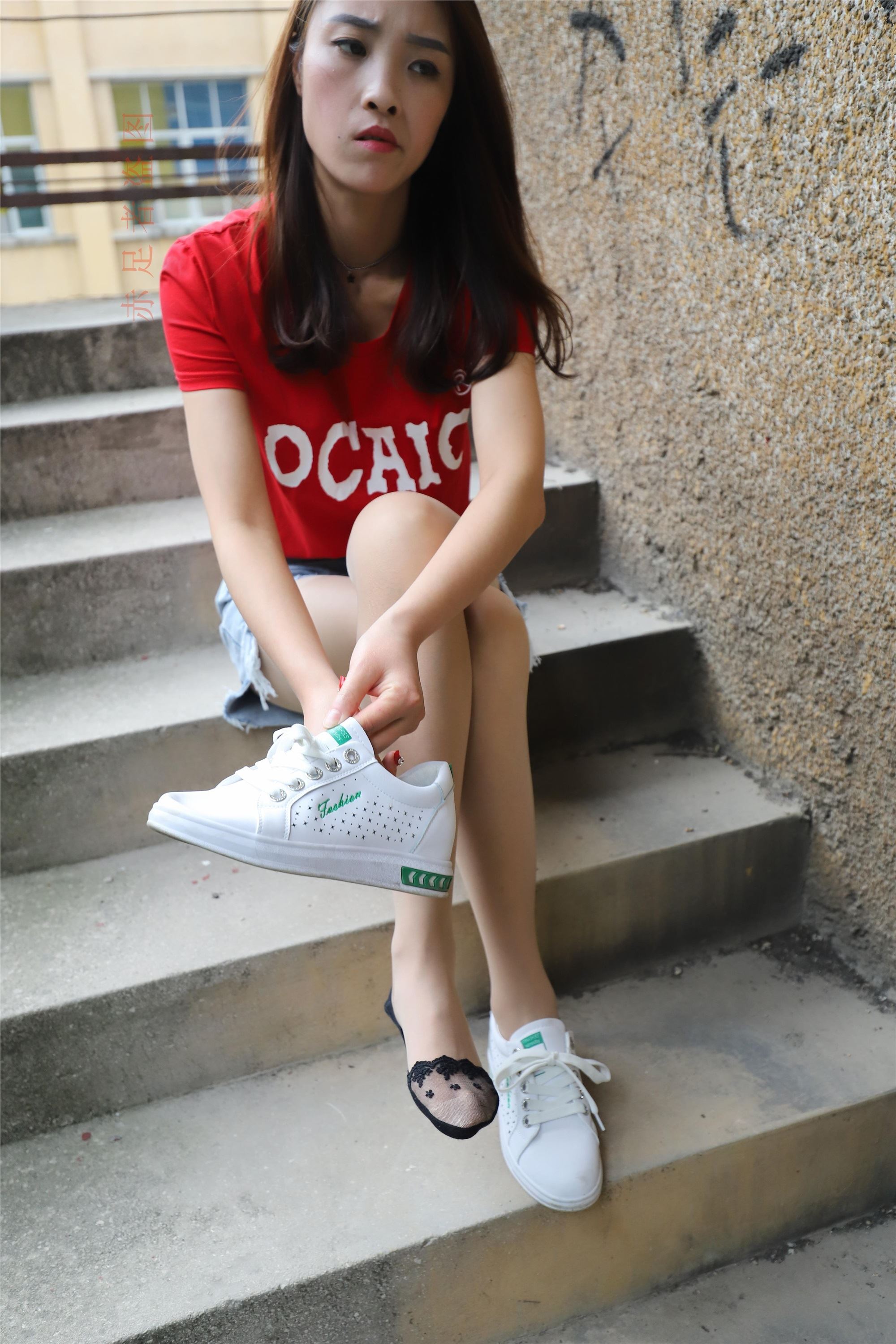 大西瓜套图 2018 6月活动模特1   长si 船袜(两套）4