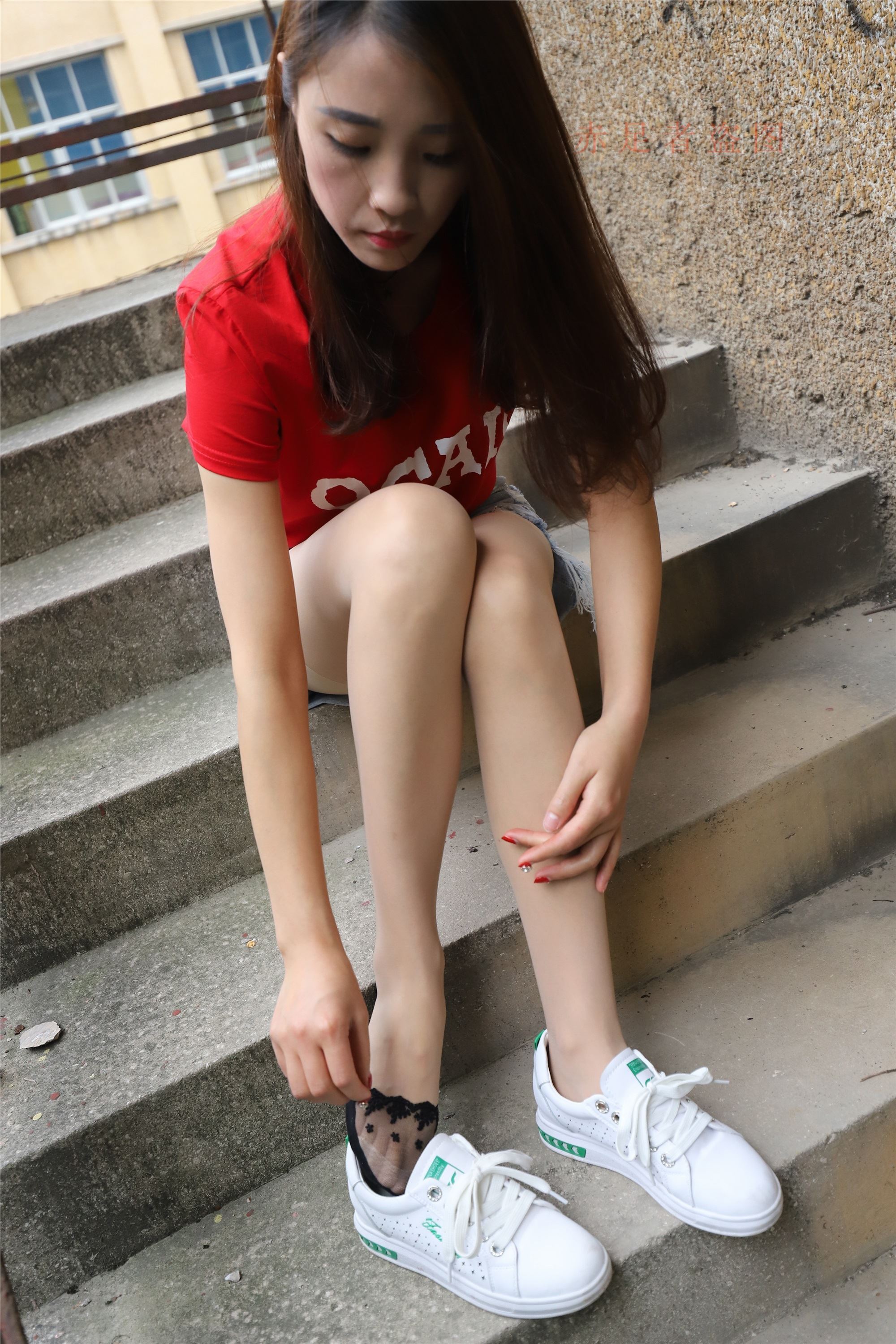 大西瓜套图 2018 6月活动模特1   长si 船袜(两套）1