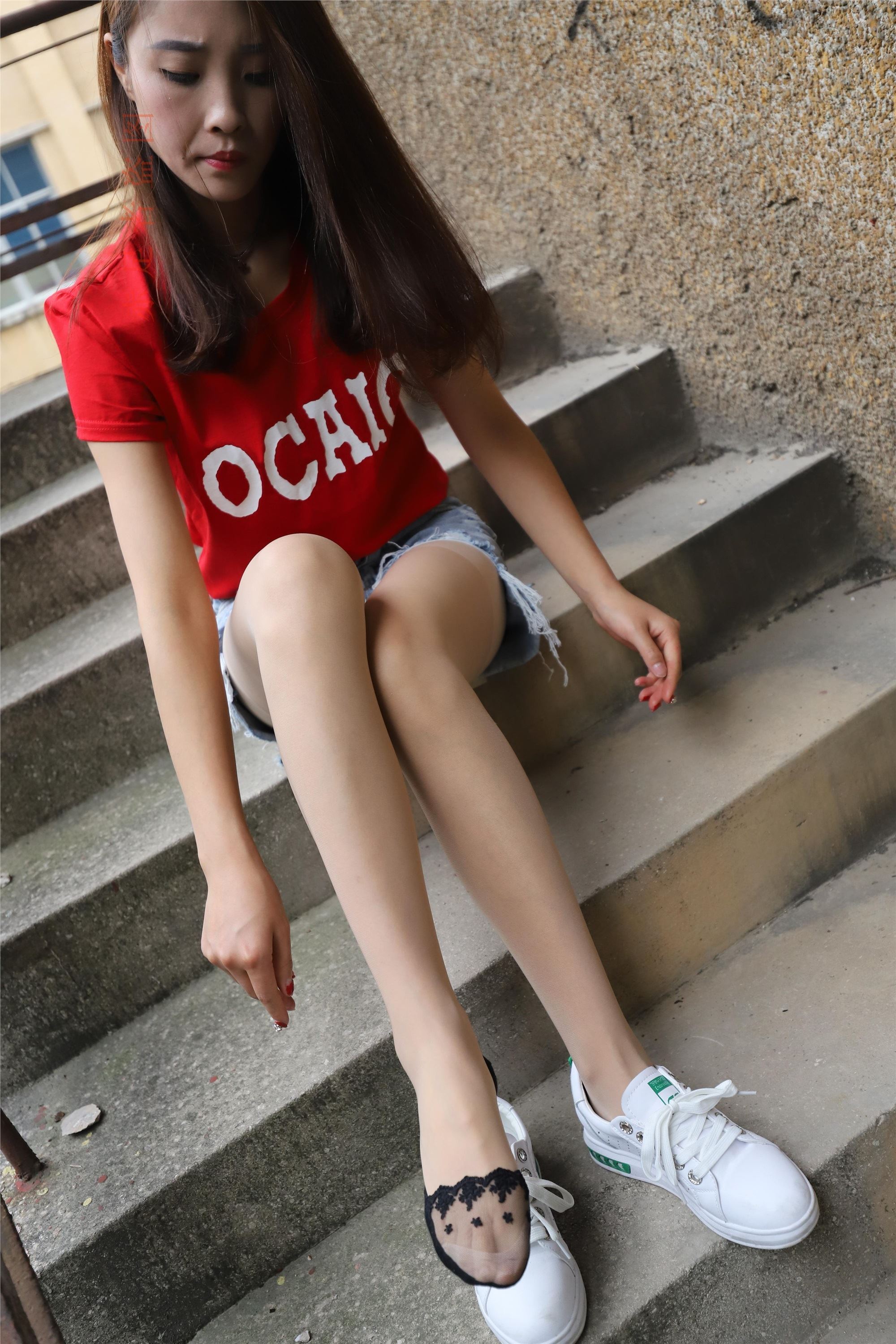 大西瓜套图 2018 6月活动模特1   长si 船袜(两套）1