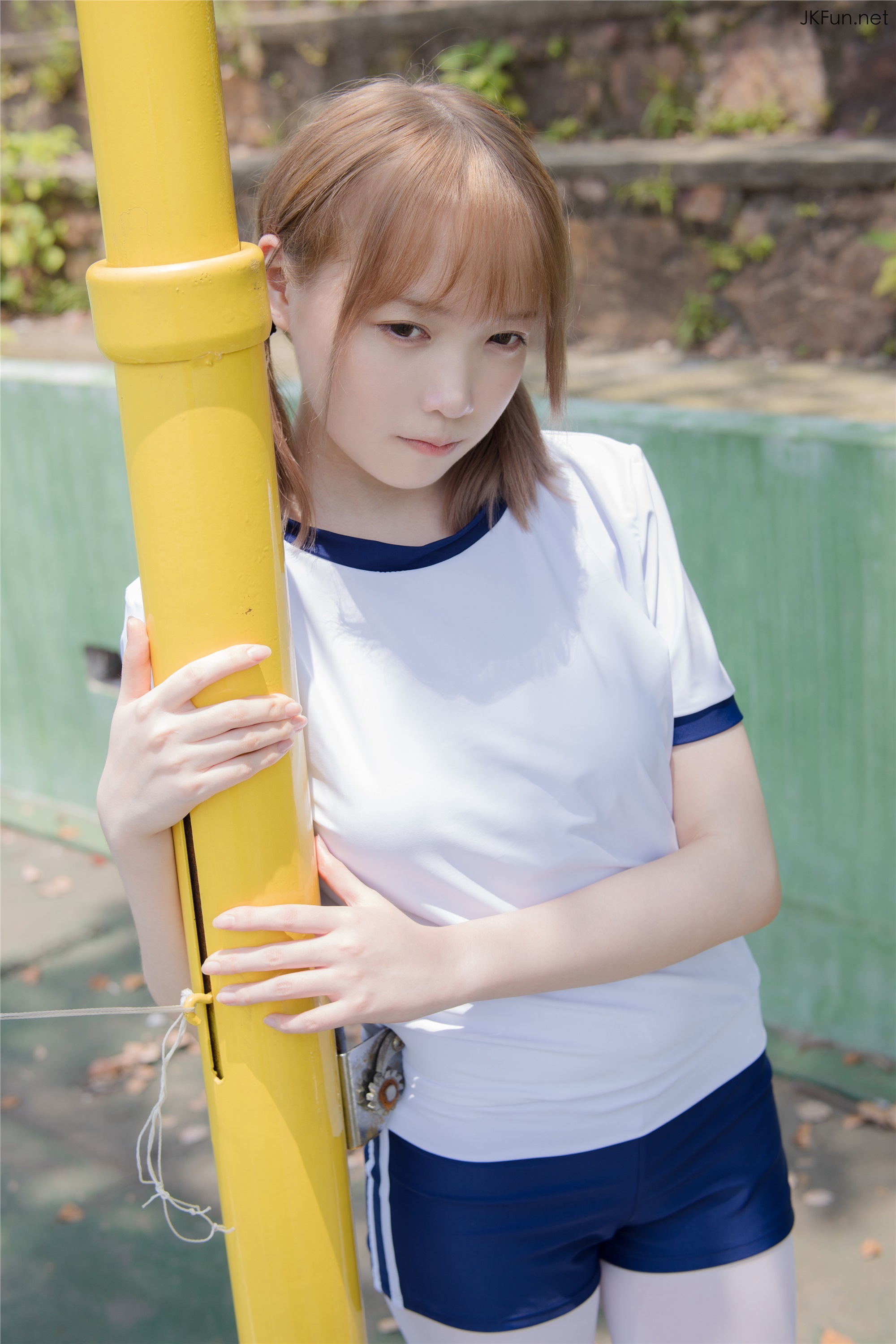 森萝财团萝莉丝足写真 JKFUN-019 80D白丝 外景体操服