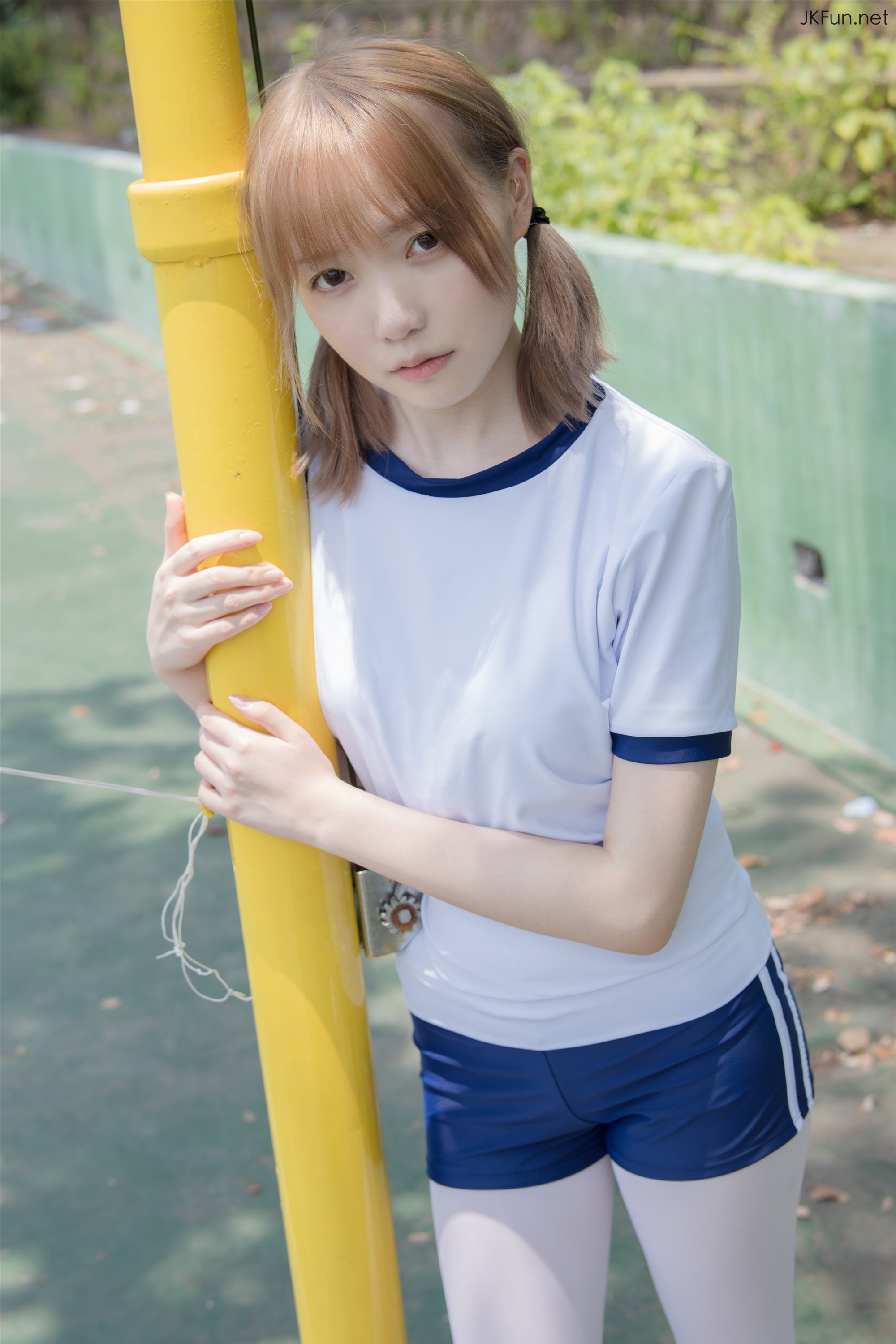 森萝财团萝莉丝足写真 JKFUN-019 80D白丝 外景体操服