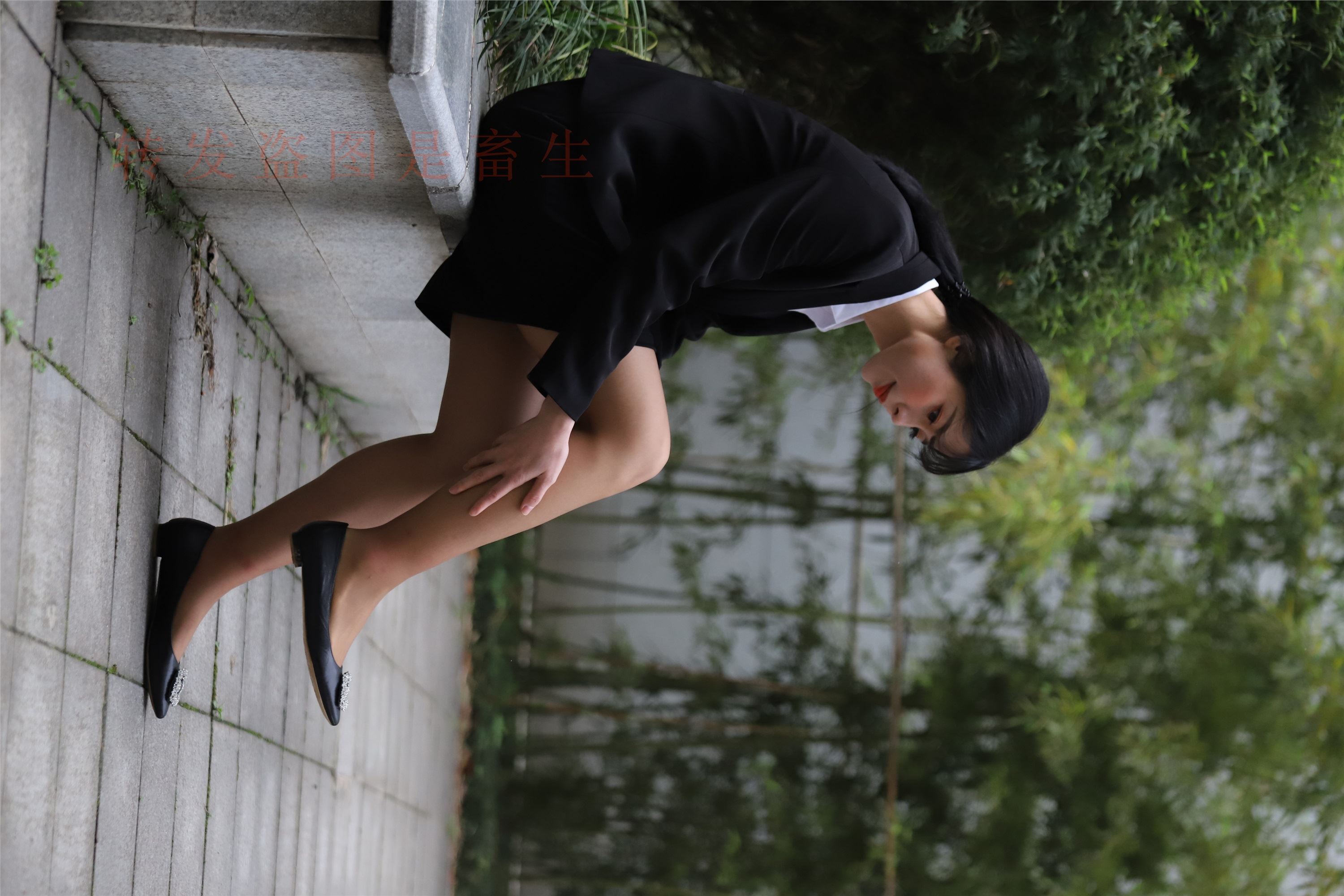 大西瓜套图 2018 4月活动 模特二 职业装薄灰