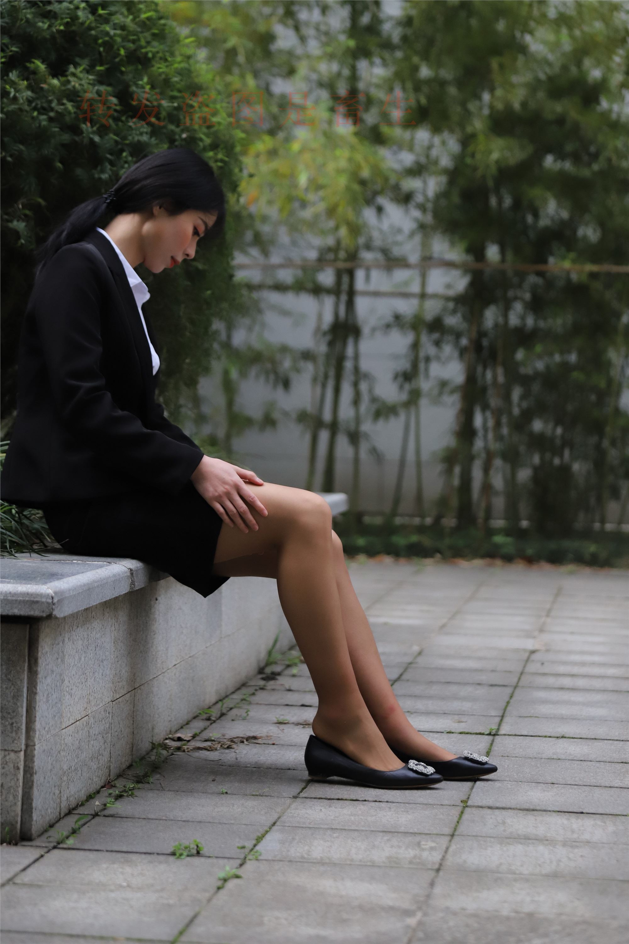 大西瓜套图 2018 4月活动 模特二 职业装薄灰