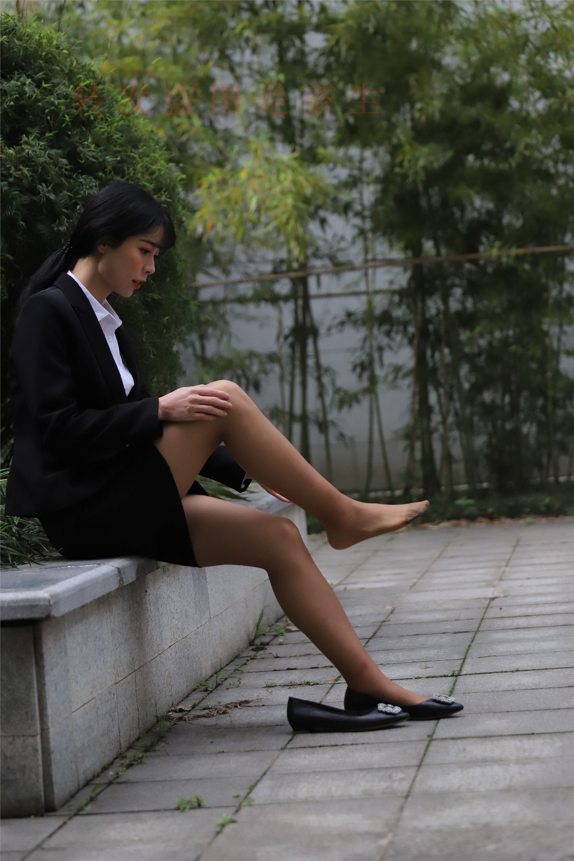 大西瓜套图 2018 4月活动 模特二 职业装薄灰