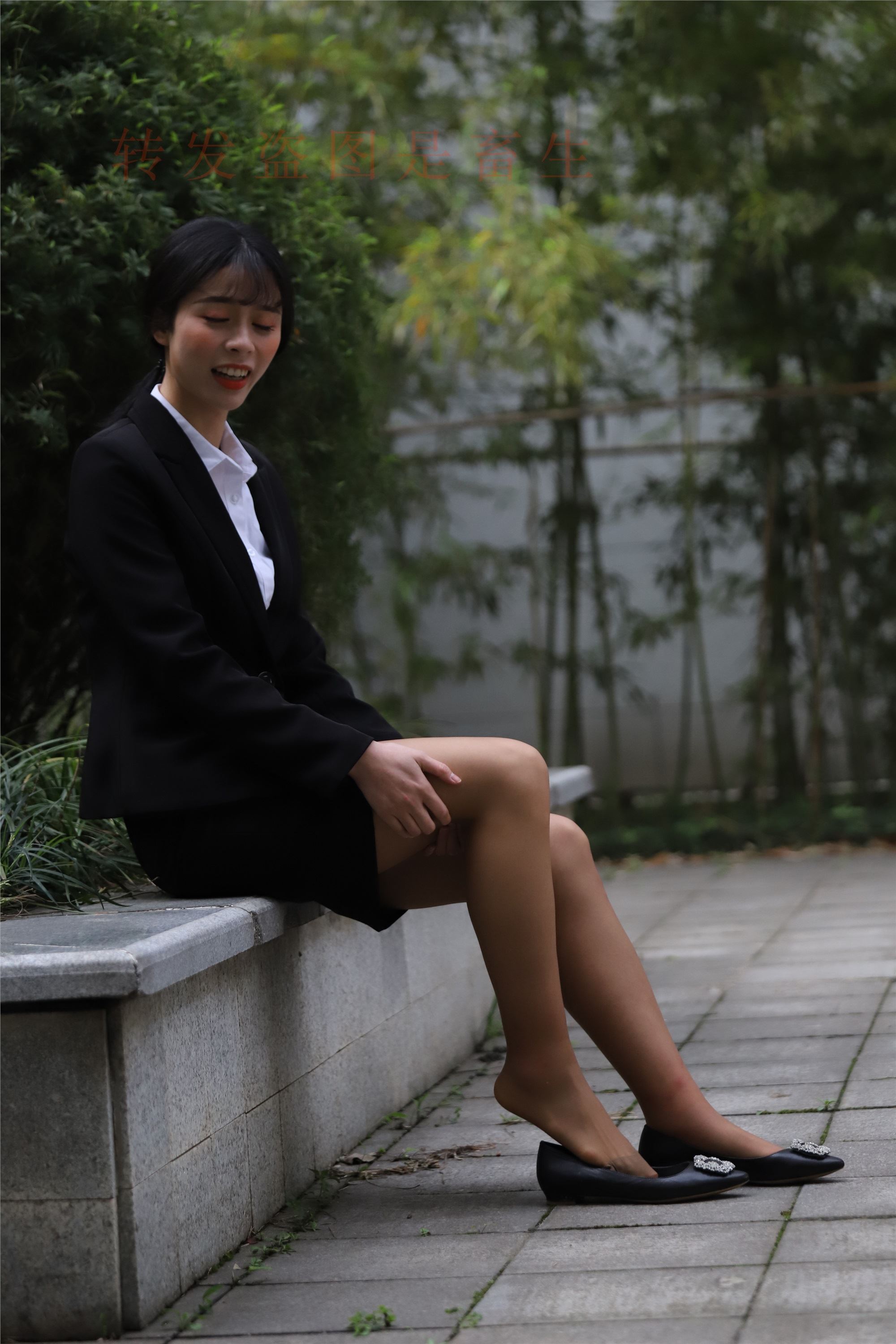 大西瓜套图 2018 4月活动 模特二 职业装薄灰