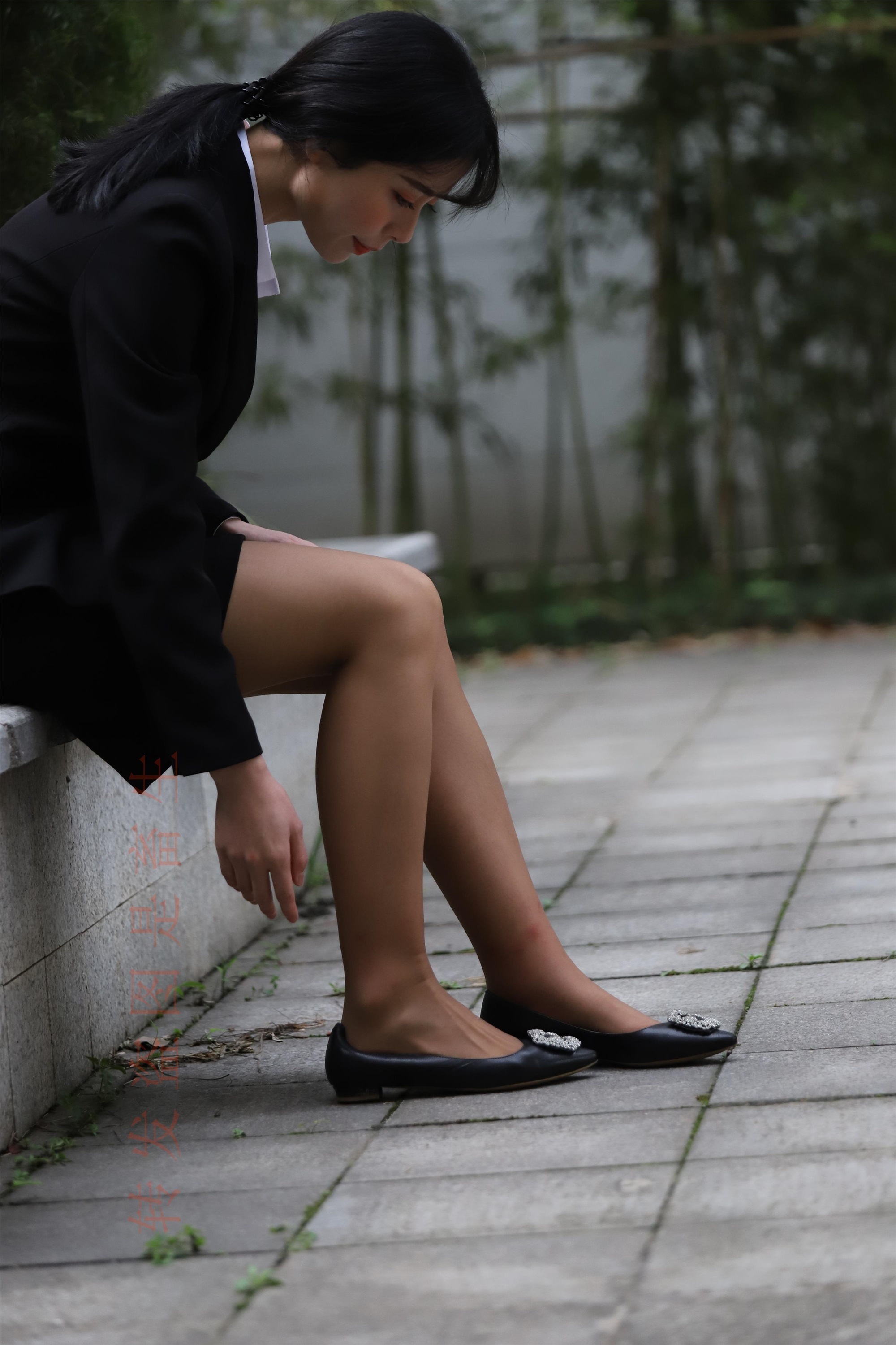 大西瓜套图 2018 4月活动 模特二 职业装薄灰