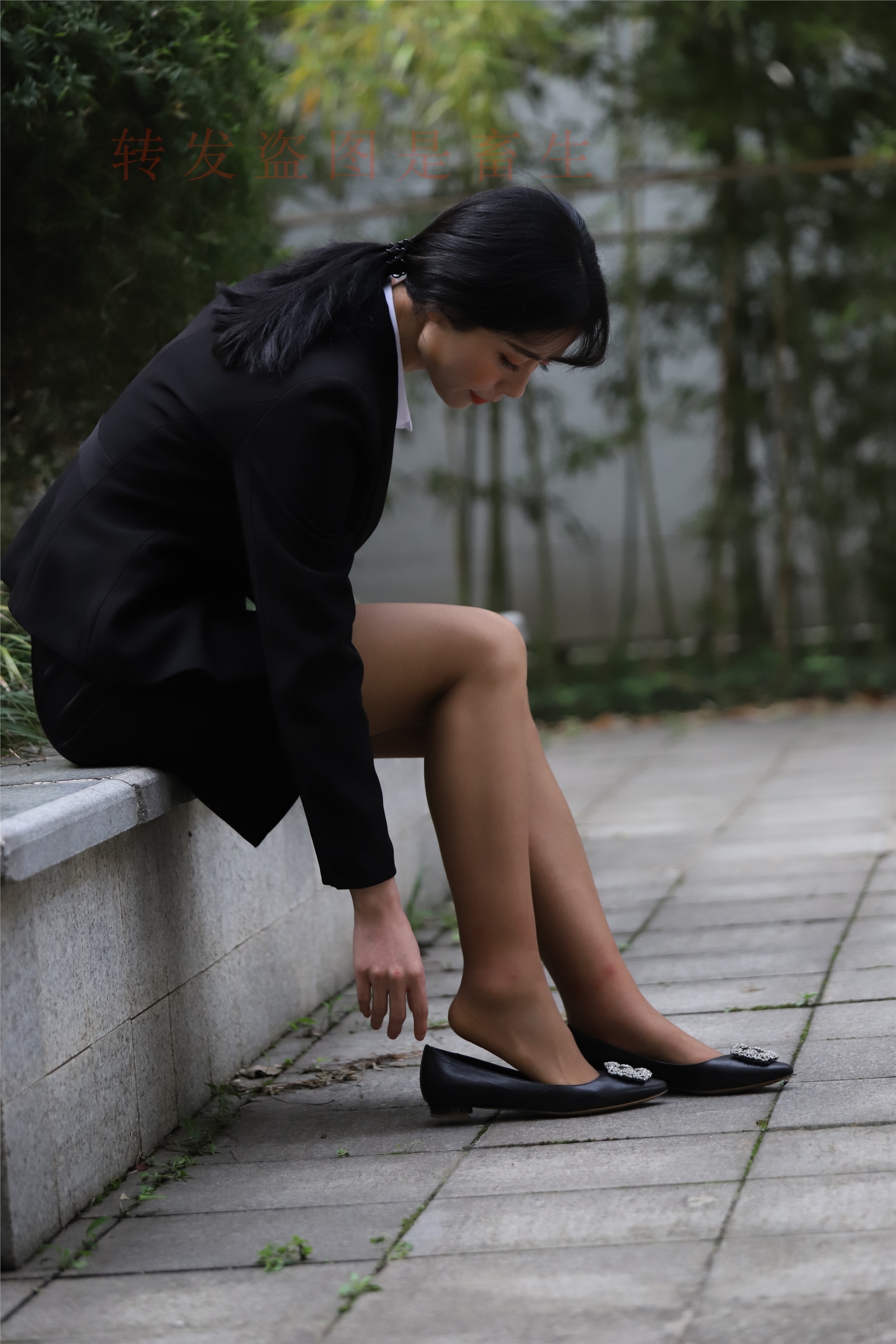 大西瓜套图 2018 4月活动 模特二 职业装薄灰