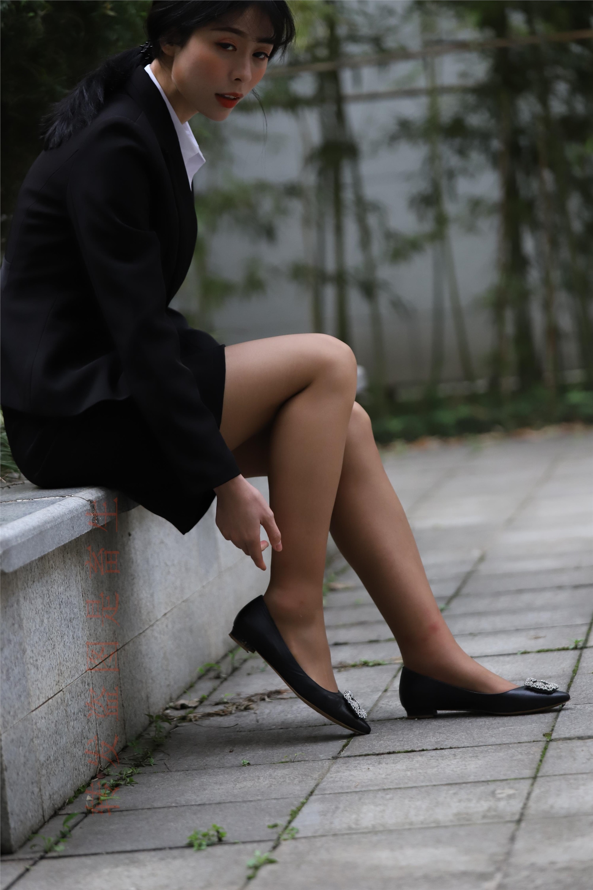 大西瓜套图 2018 4月活动 模特二 职业装薄灰