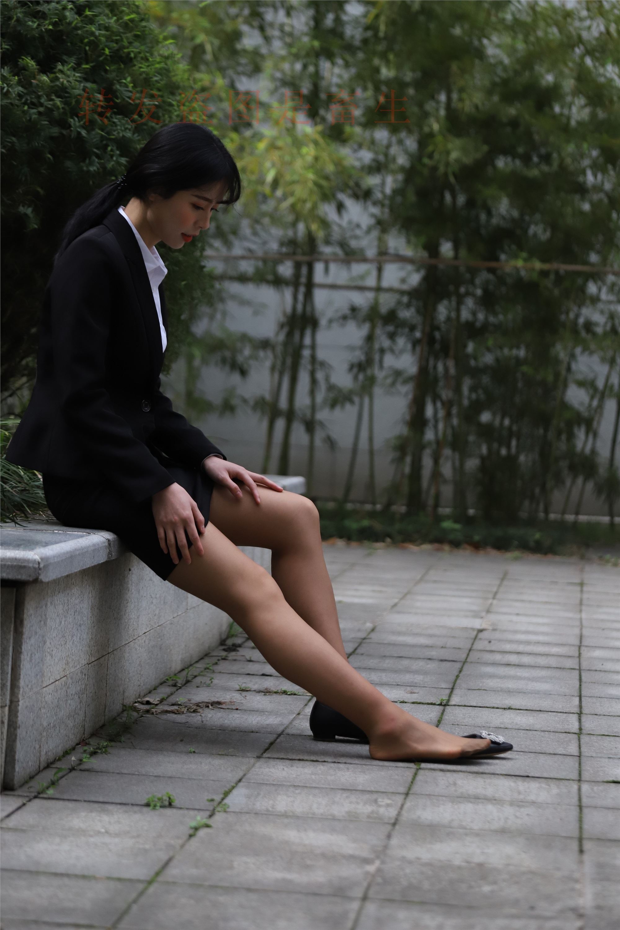 大西瓜套图 2018 4月活动 模特二 职业装薄灰