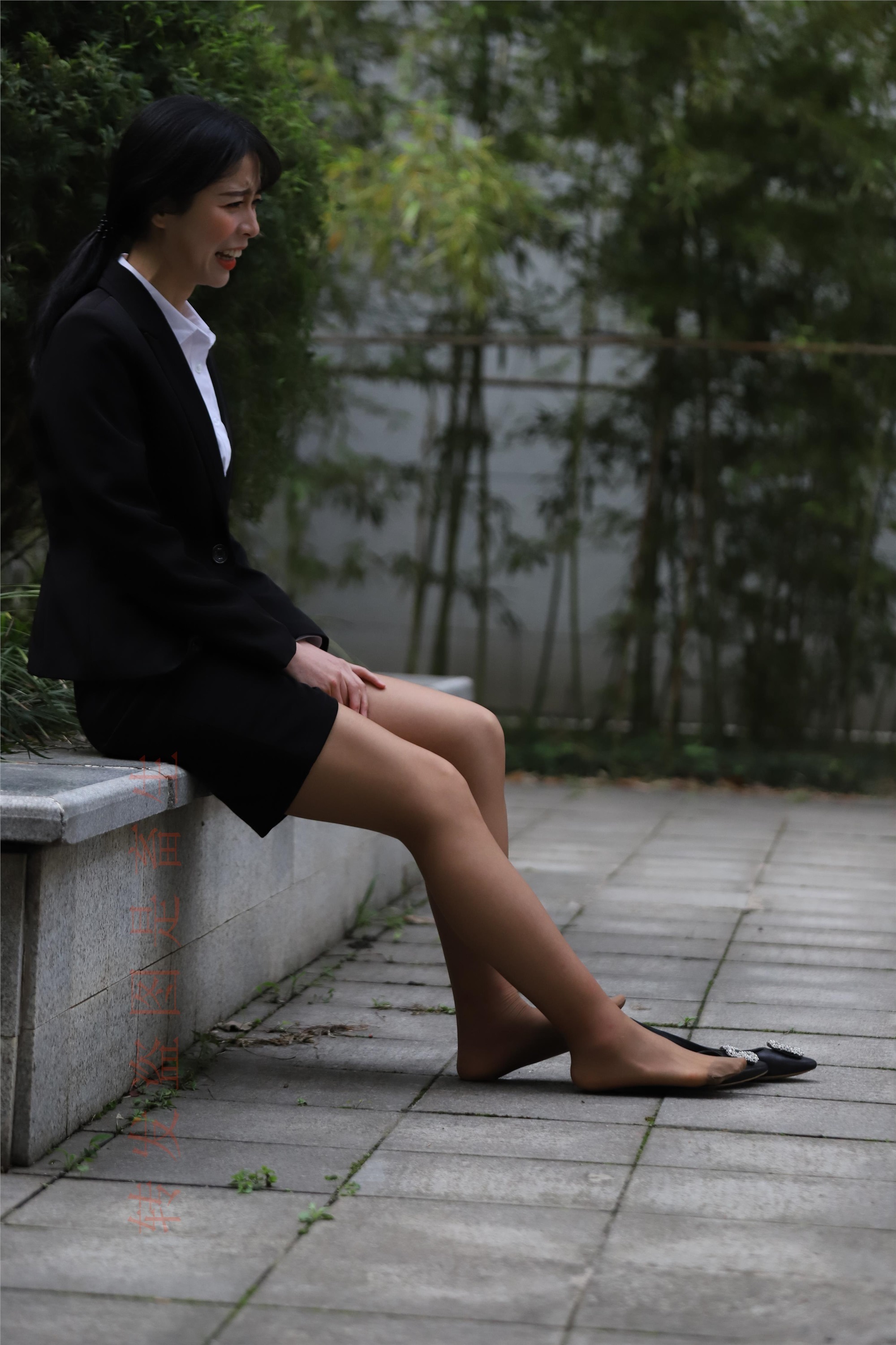 大西瓜套图 2018 4月活动 模特二 职业装薄灰