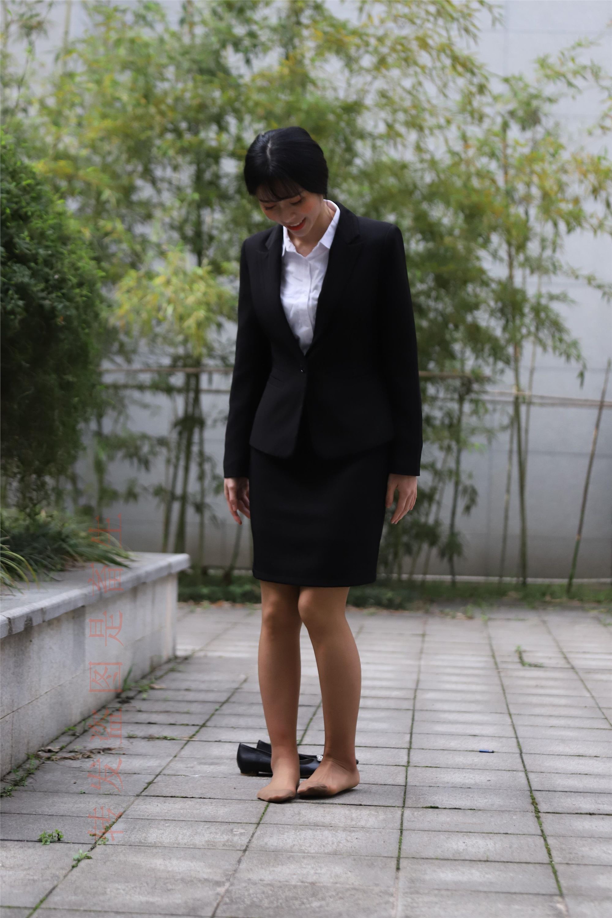 大西瓜套图 2018 4月活动 模特二 职业装薄灰