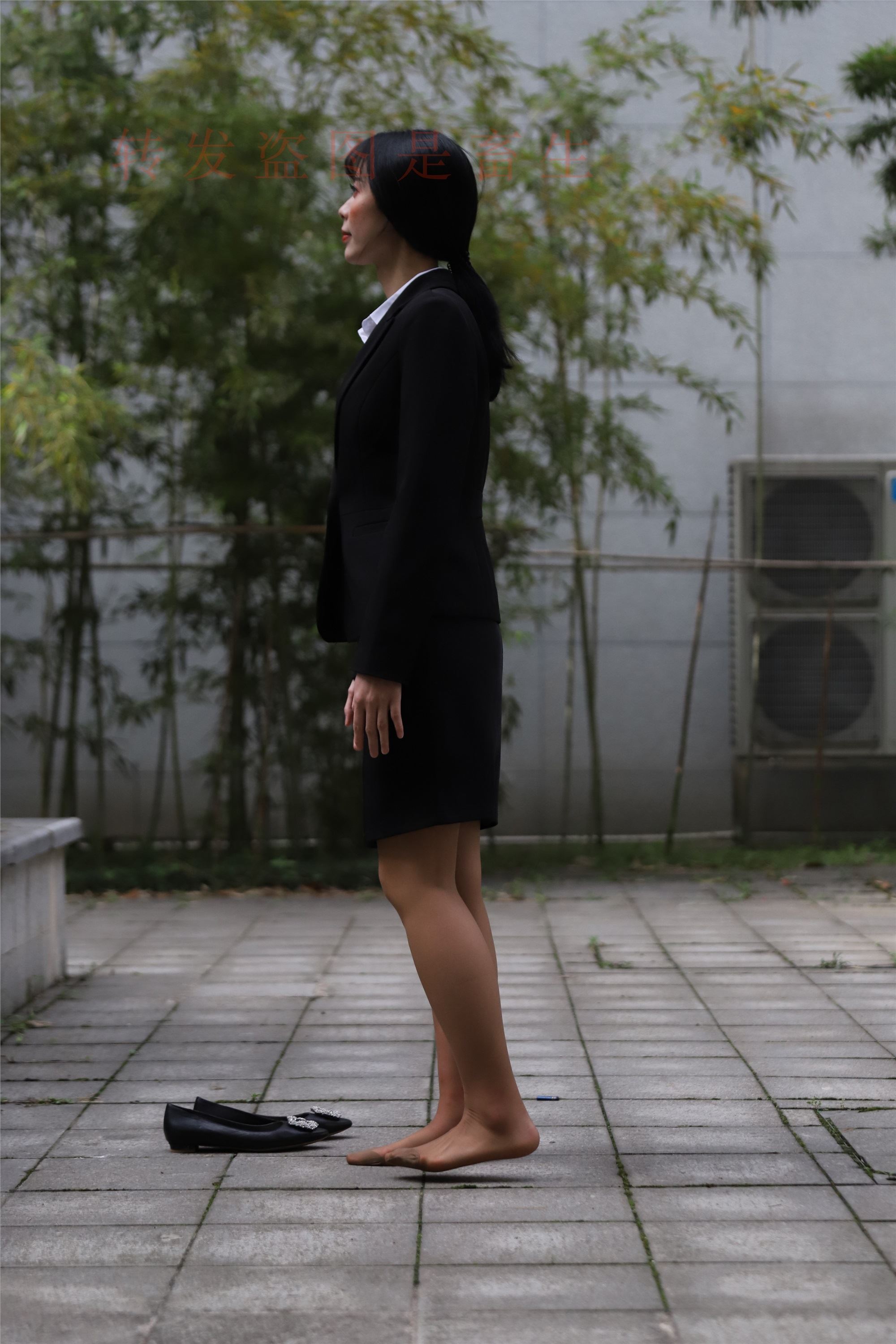 大西瓜套图 2018 4月活动 模特二 职业装薄灰