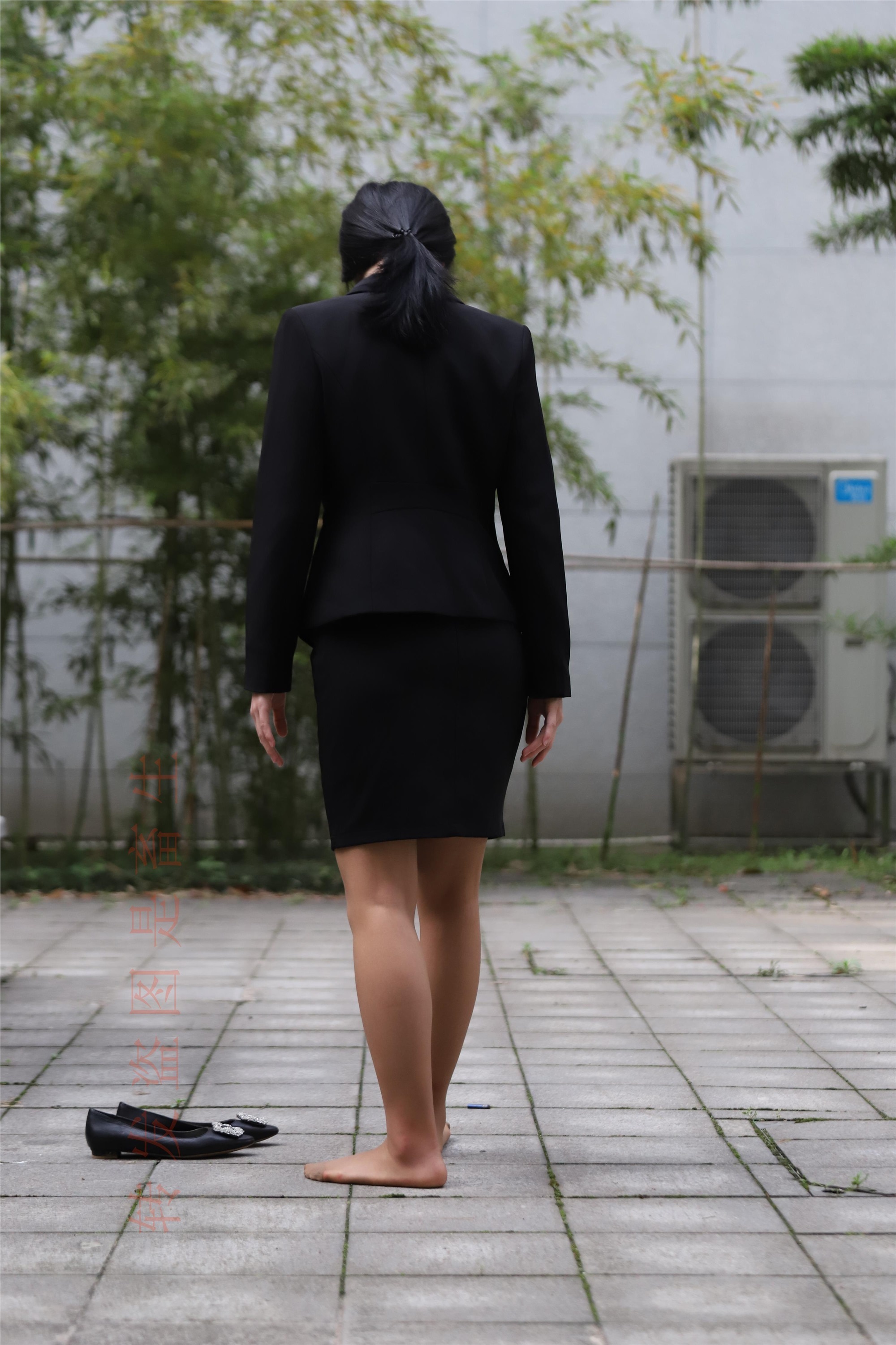 大西瓜套图 2018 4月活动 模特二 职业装薄灰