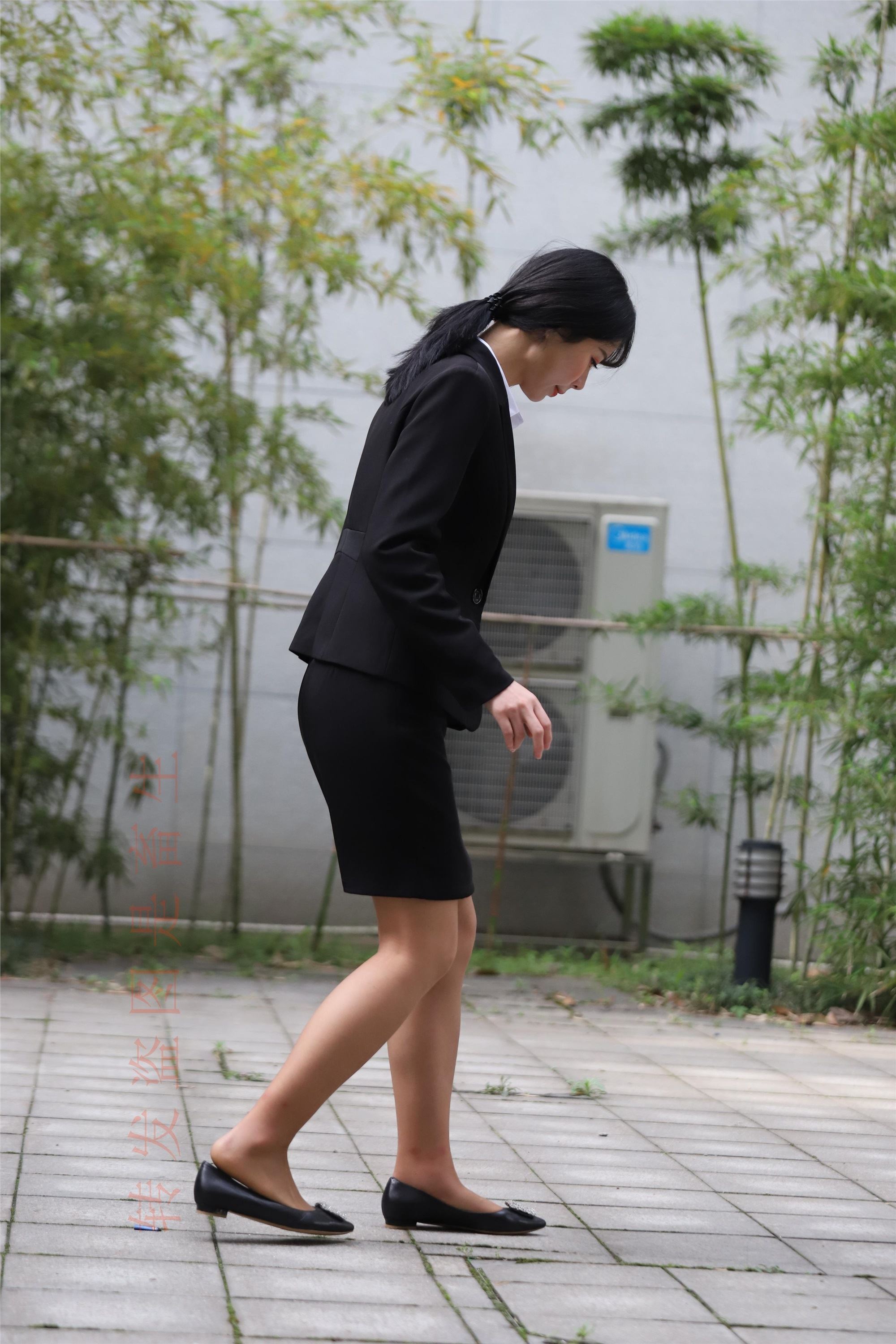 大西瓜套图 2018 4月活动 模特二 职业装薄灰