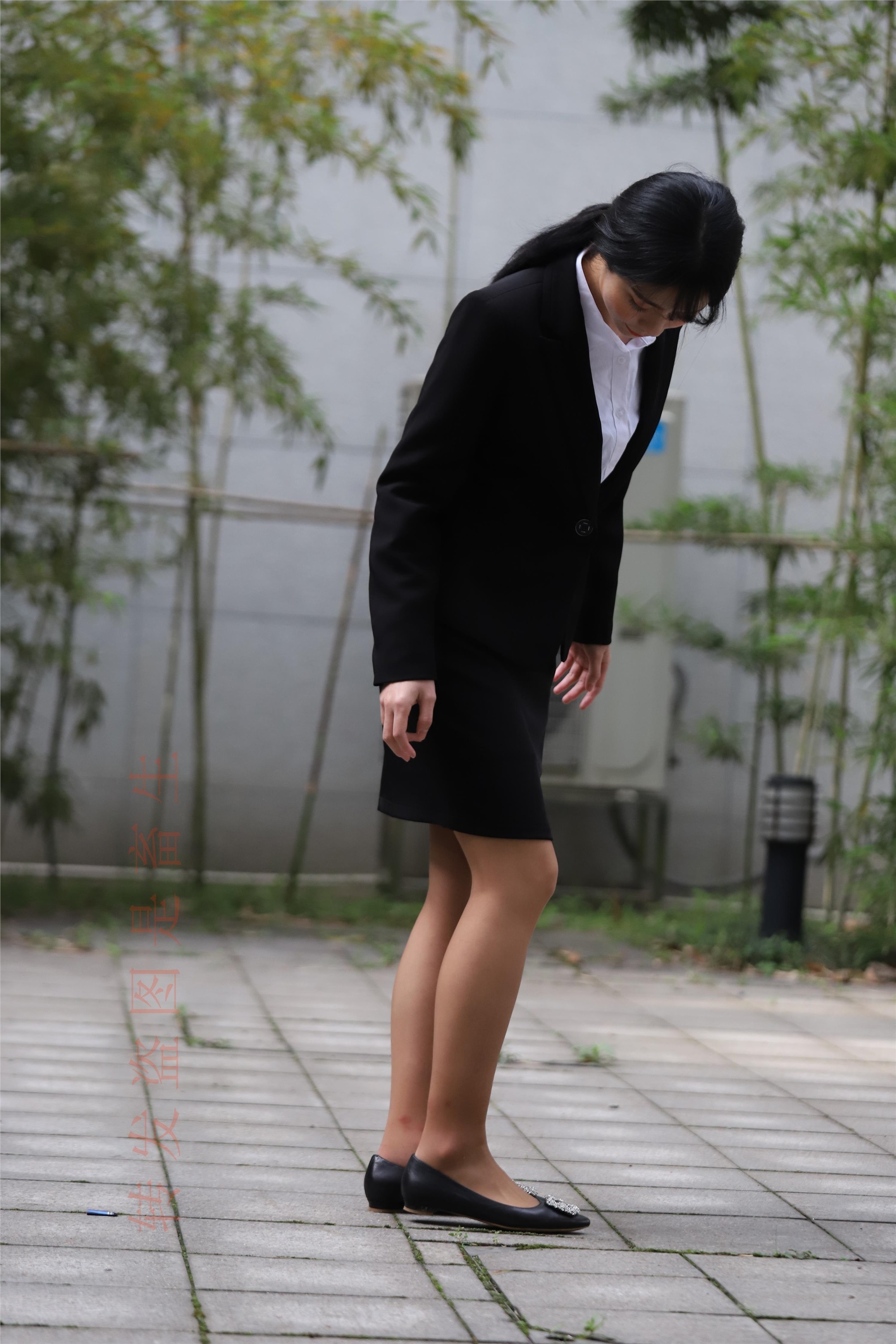 大西瓜套图 2018 4月活动 模特二 职业装薄灰