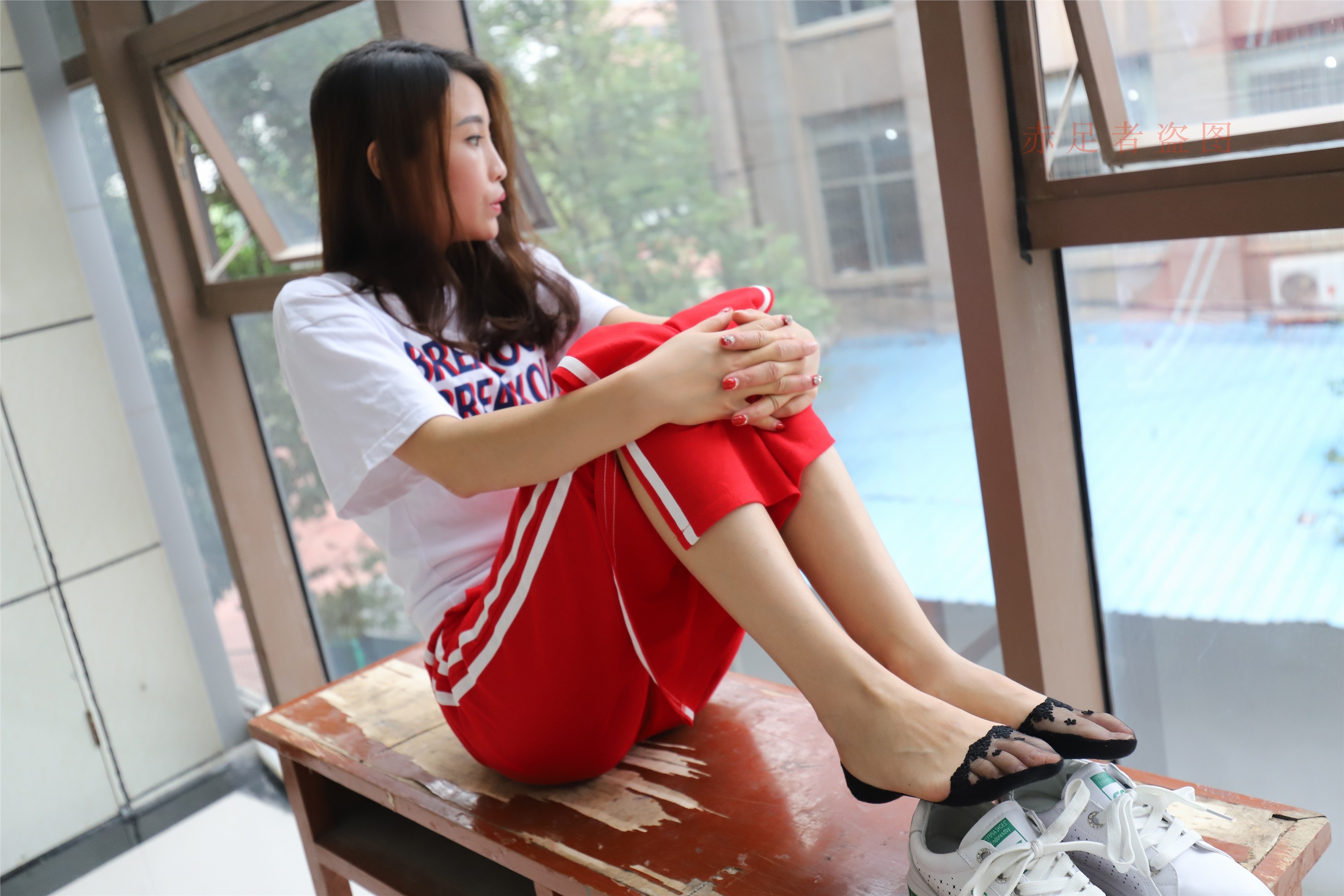 大西瓜套图 2018 6月活动模特1   纯船袜