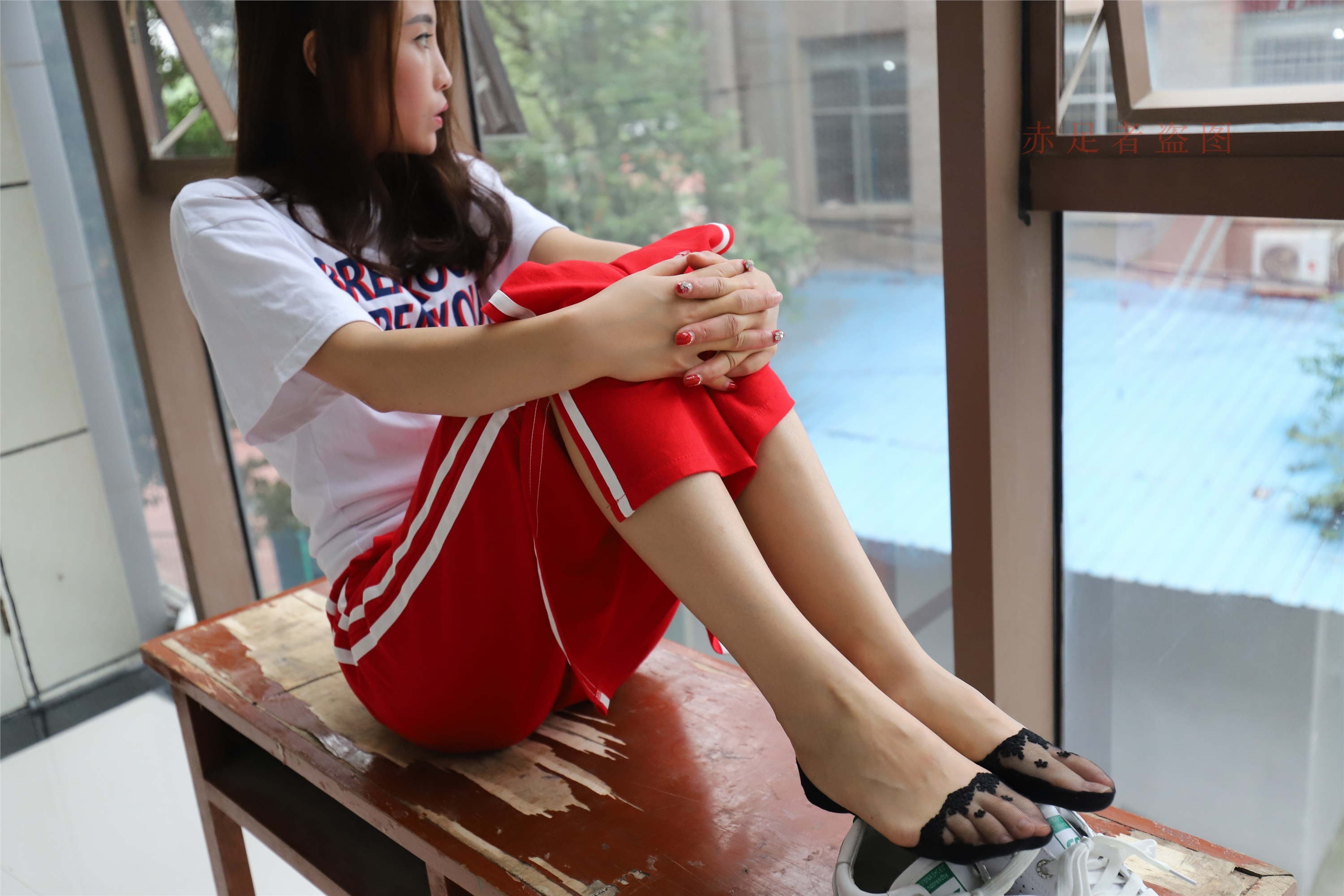 大西瓜套图 2018 6月活动模特1   纯船袜