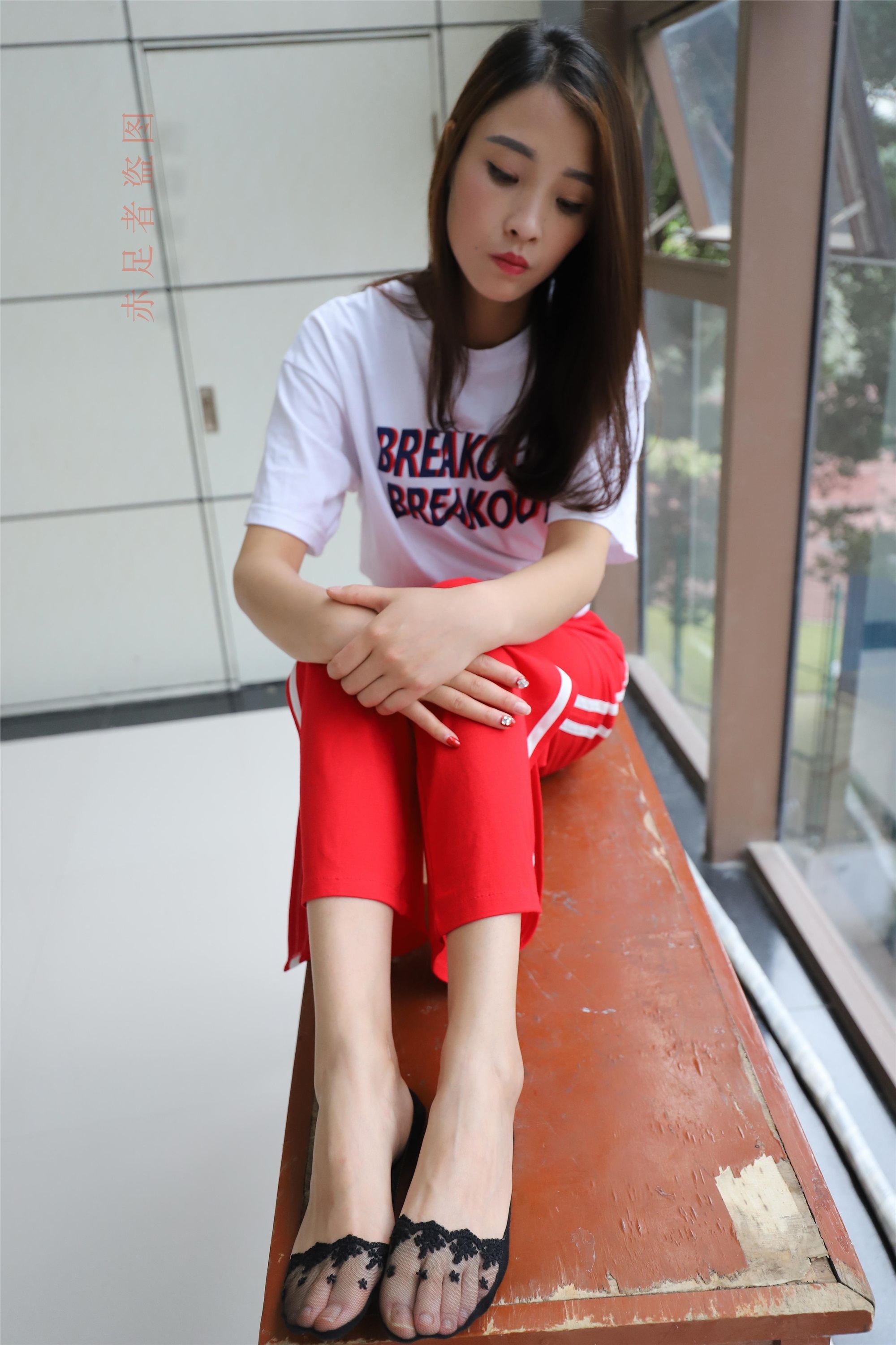 大西瓜套图 2018 6月活动模特1   纯船袜