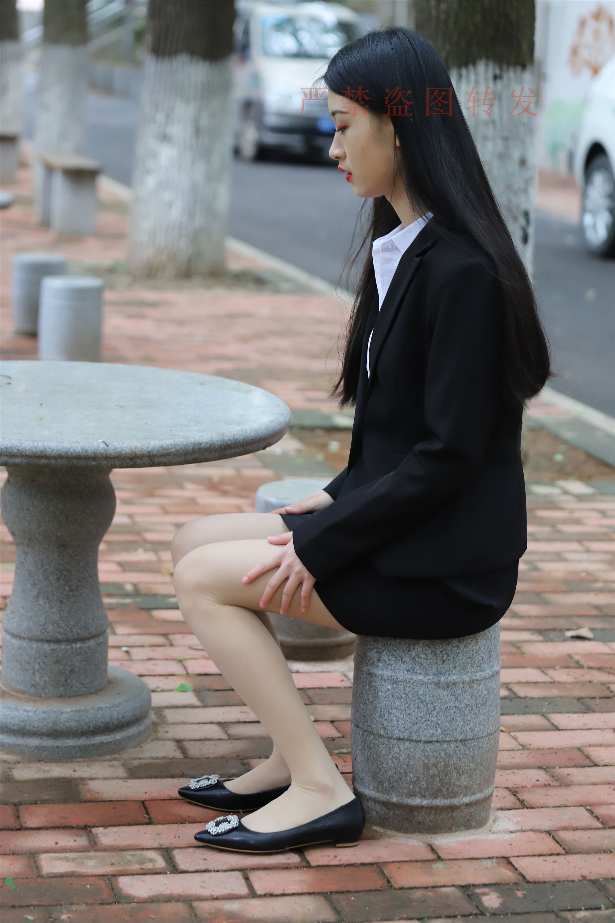 大西瓜套图 2018 4月活动 模特一 制服包裙1