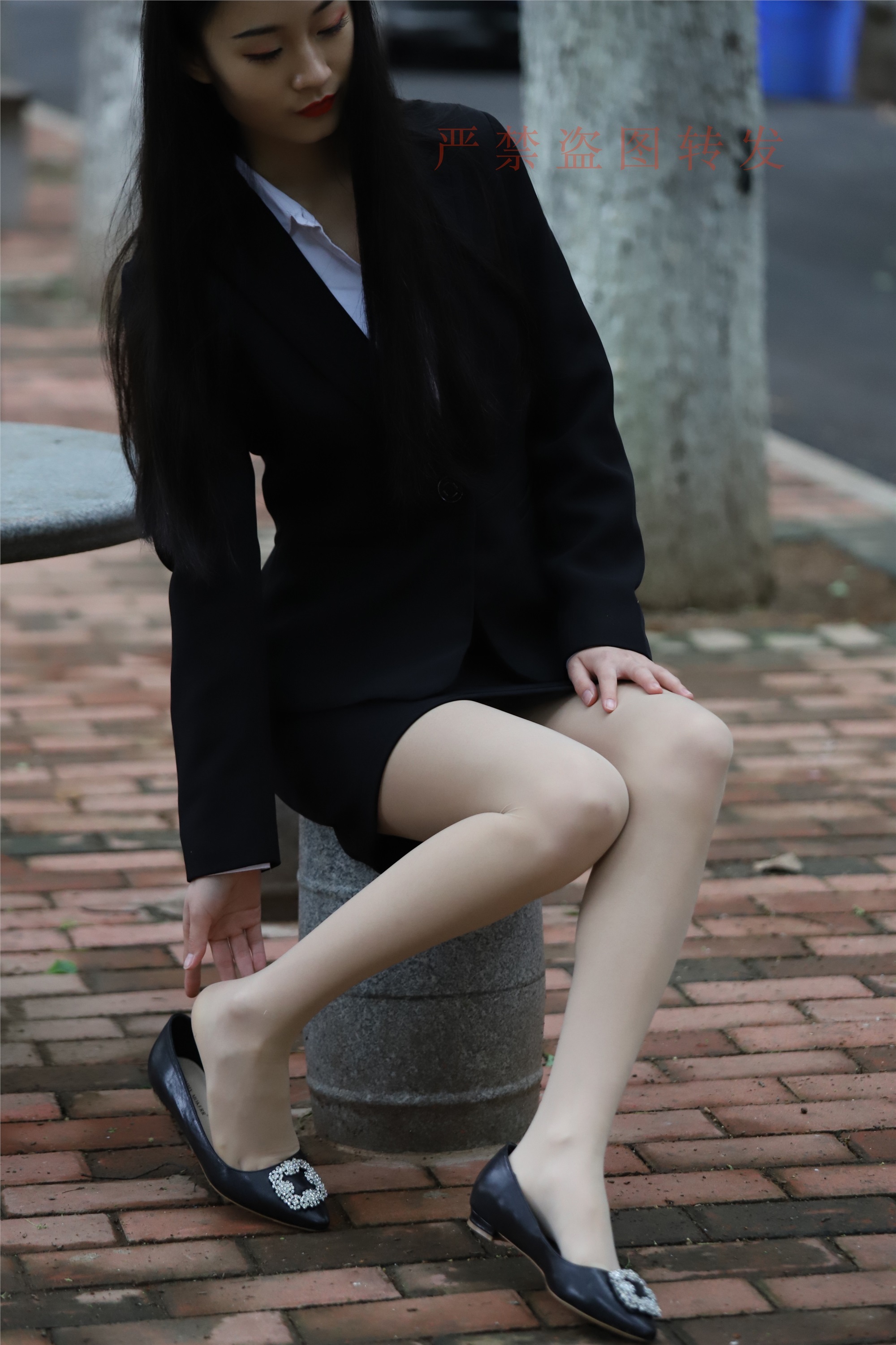 大西瓜套图 2018 4月活动 模特一 制服包裙1