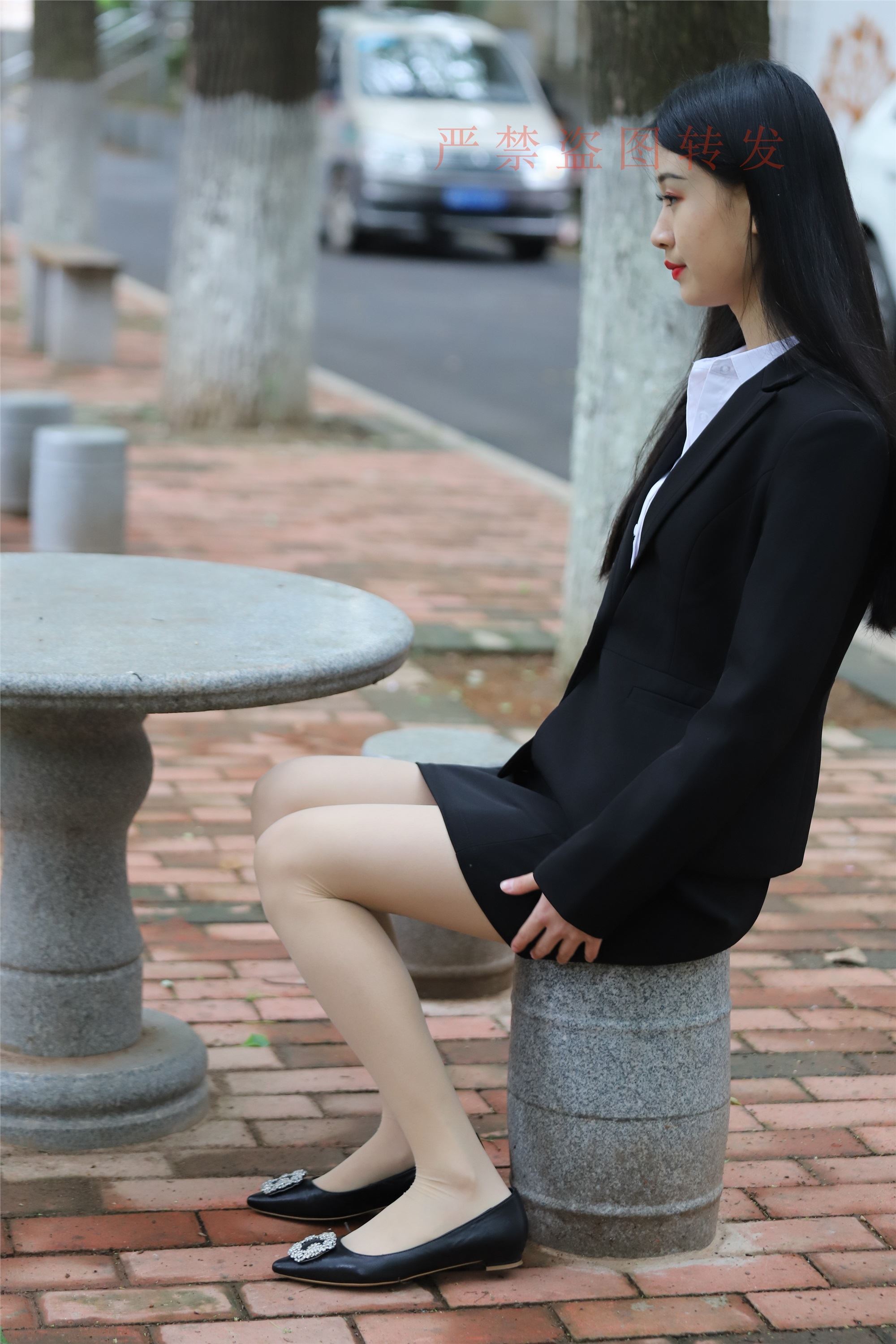 大西瓜套图 2018 4月活动 模特一 制服包裙1