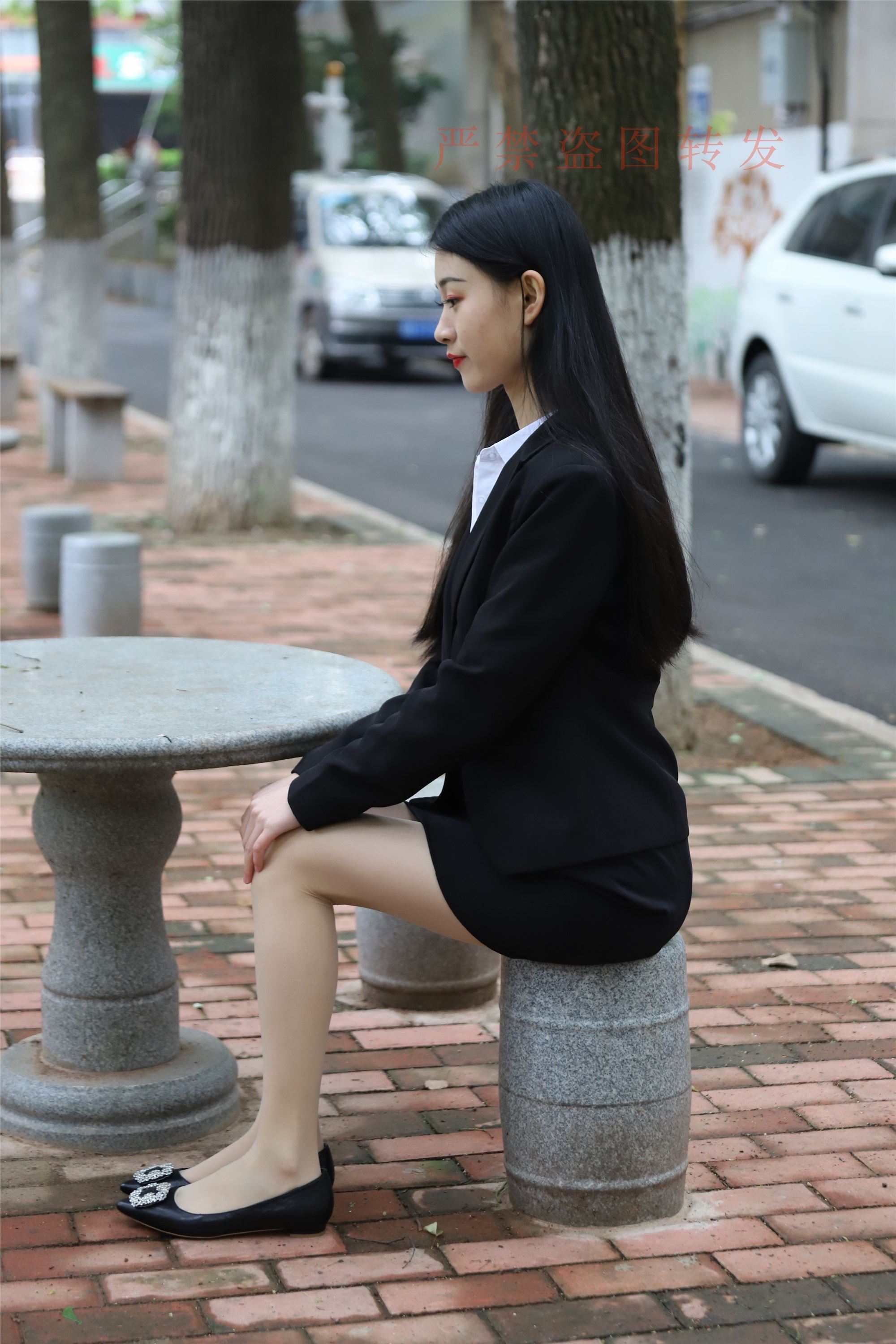 大西瓜套图 2018 4月活动 模特一 制服包裙1