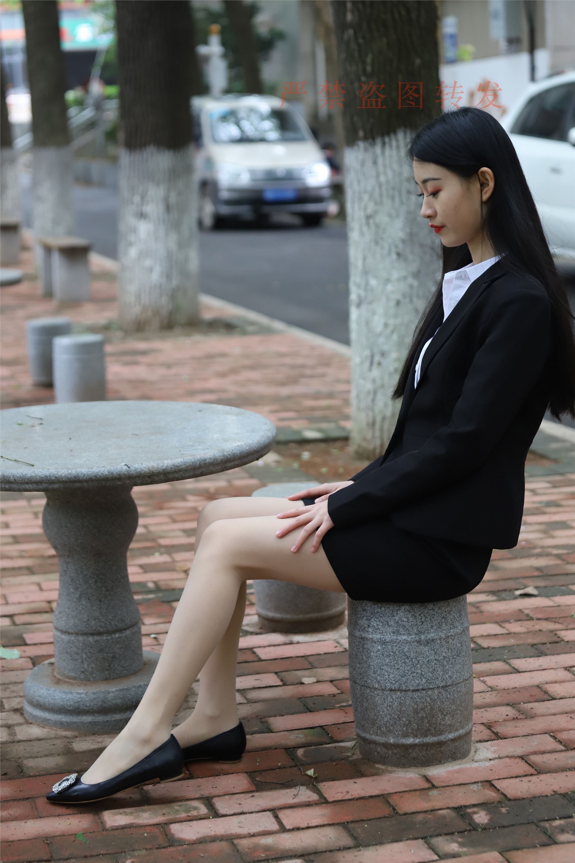 大西瓜套图 2018 4月活动 模特一 制服包裙1