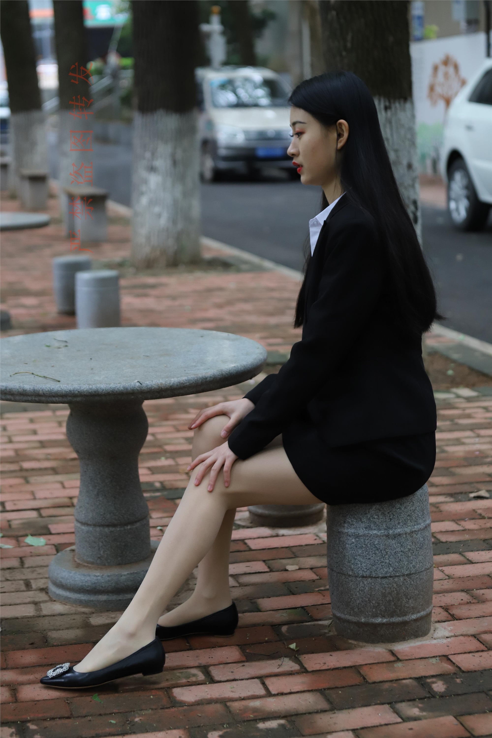 大西瓜套图 2018 4月活动 模特一 制服包裙1