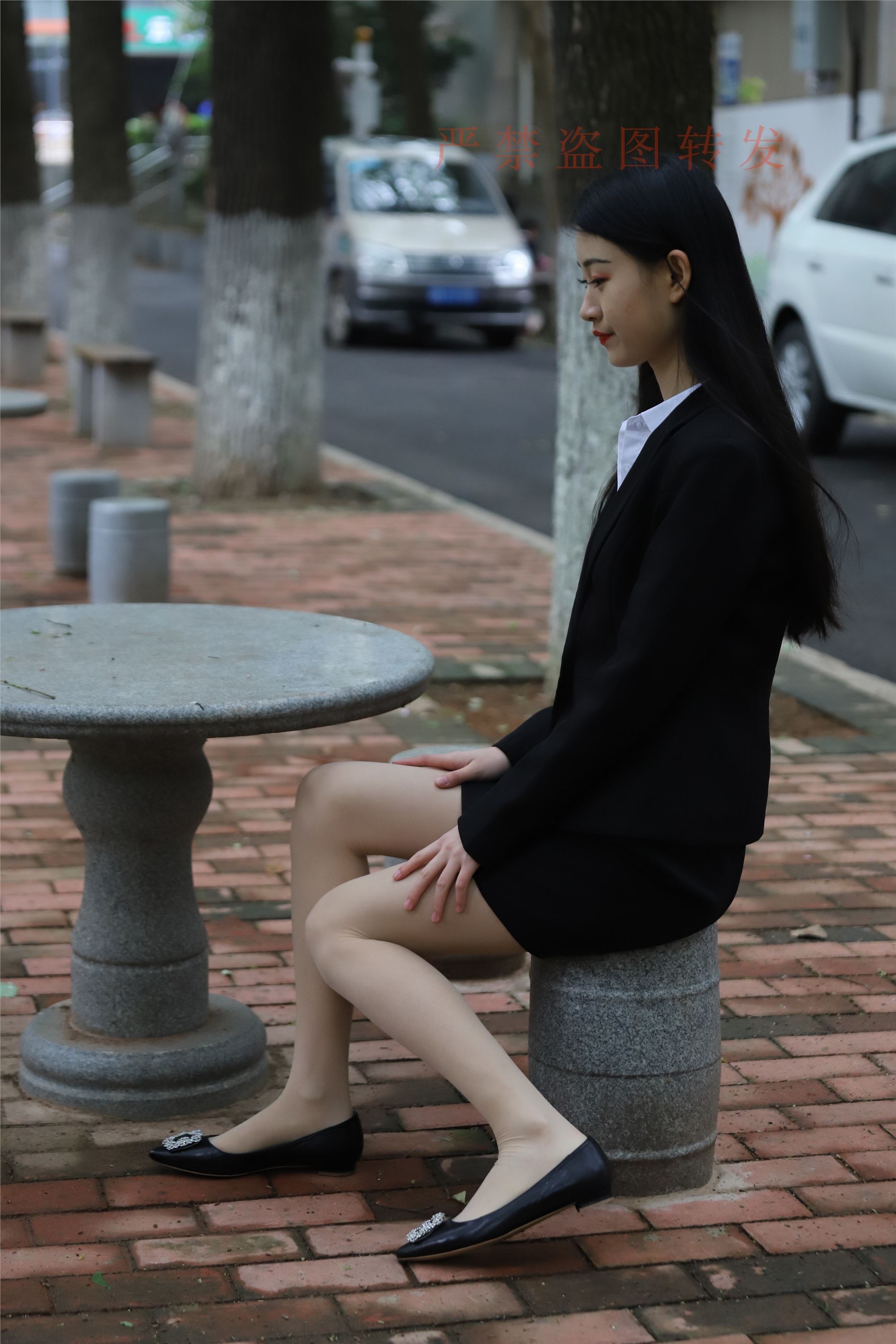 大西瓜套图 2018 4月活动 模特一 制服包裙1