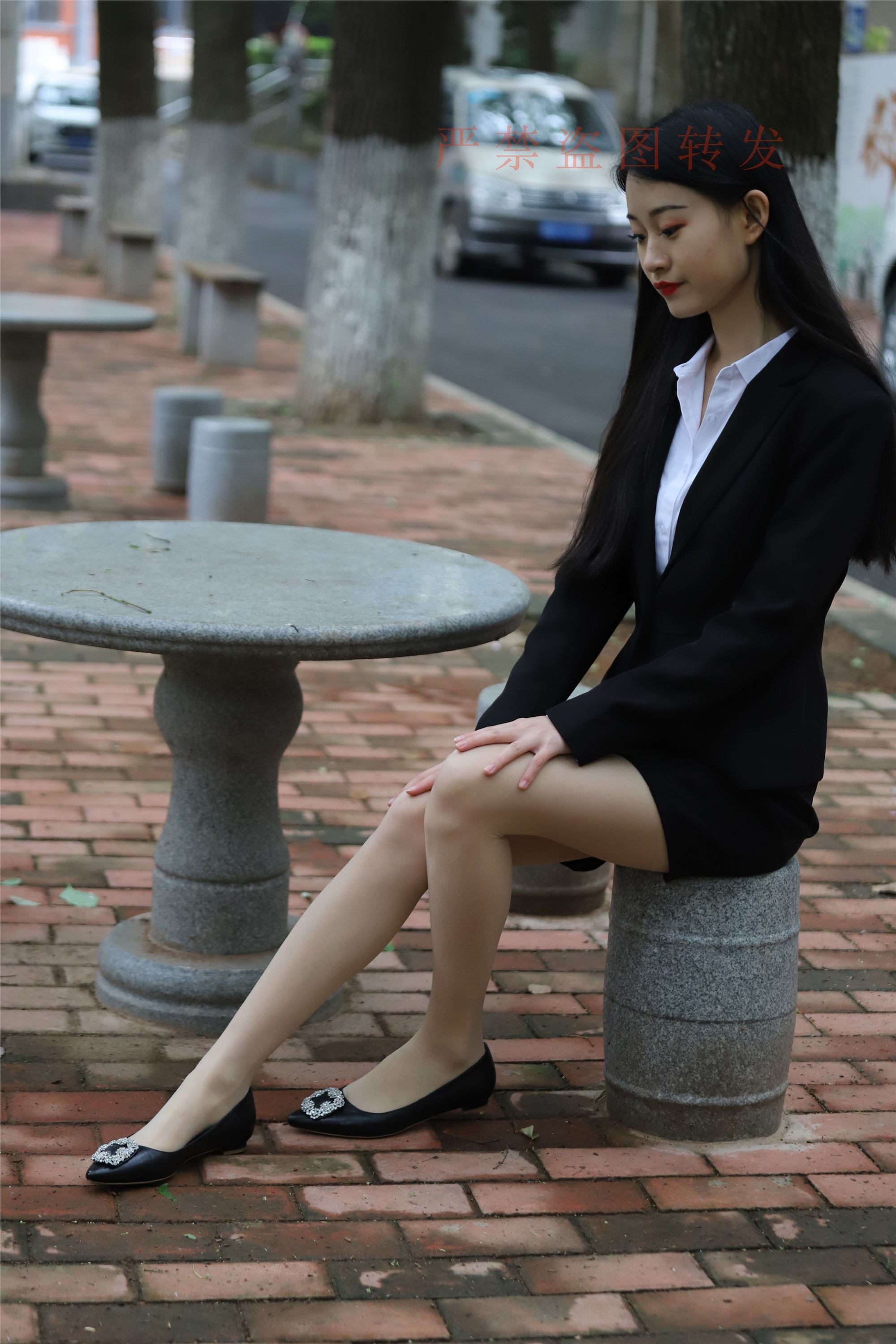 大西瓜套图 2018 4月活动 模特一 制服包裙1