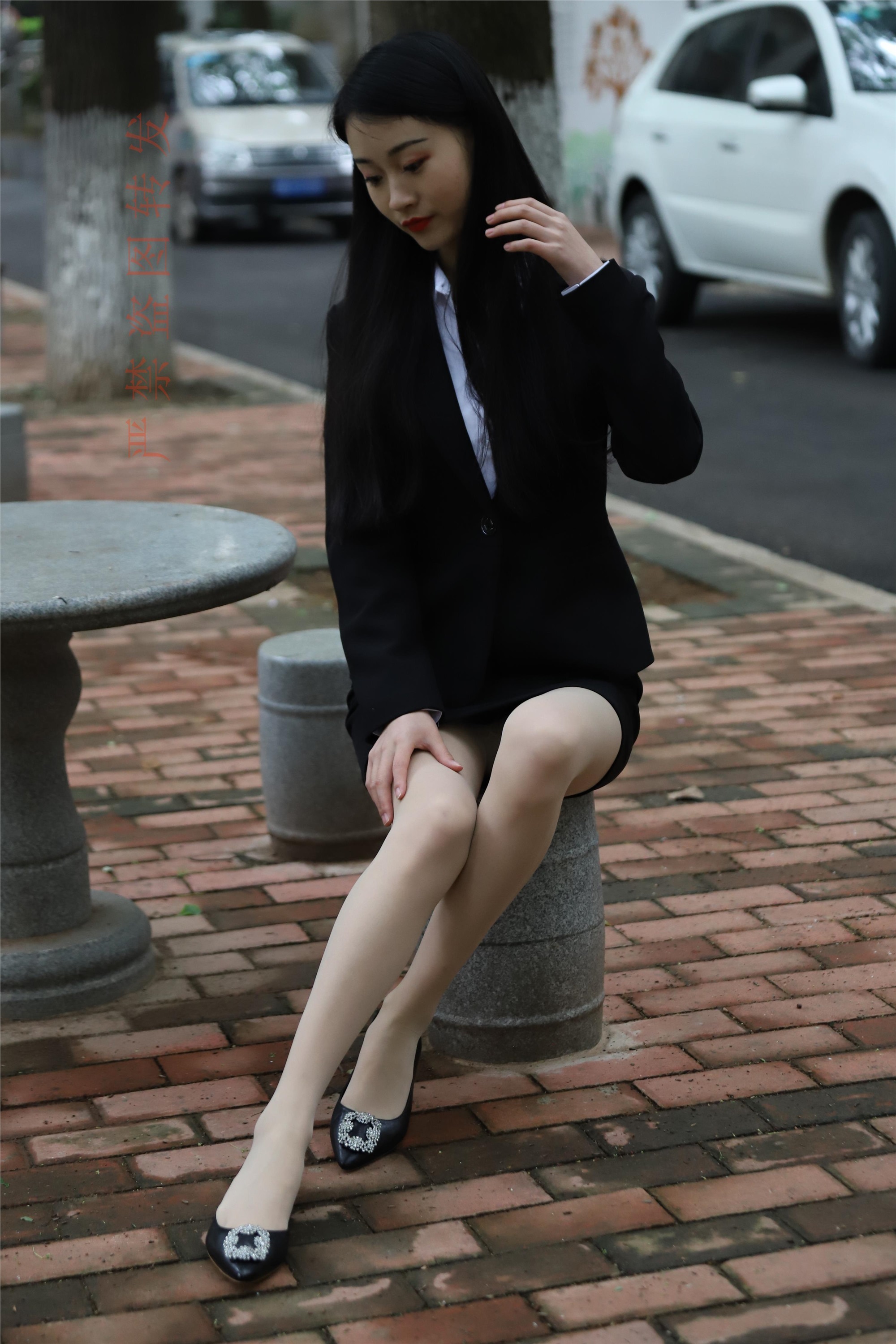 大西瓜套图 2018 4月活动 模特一 制服包裙1