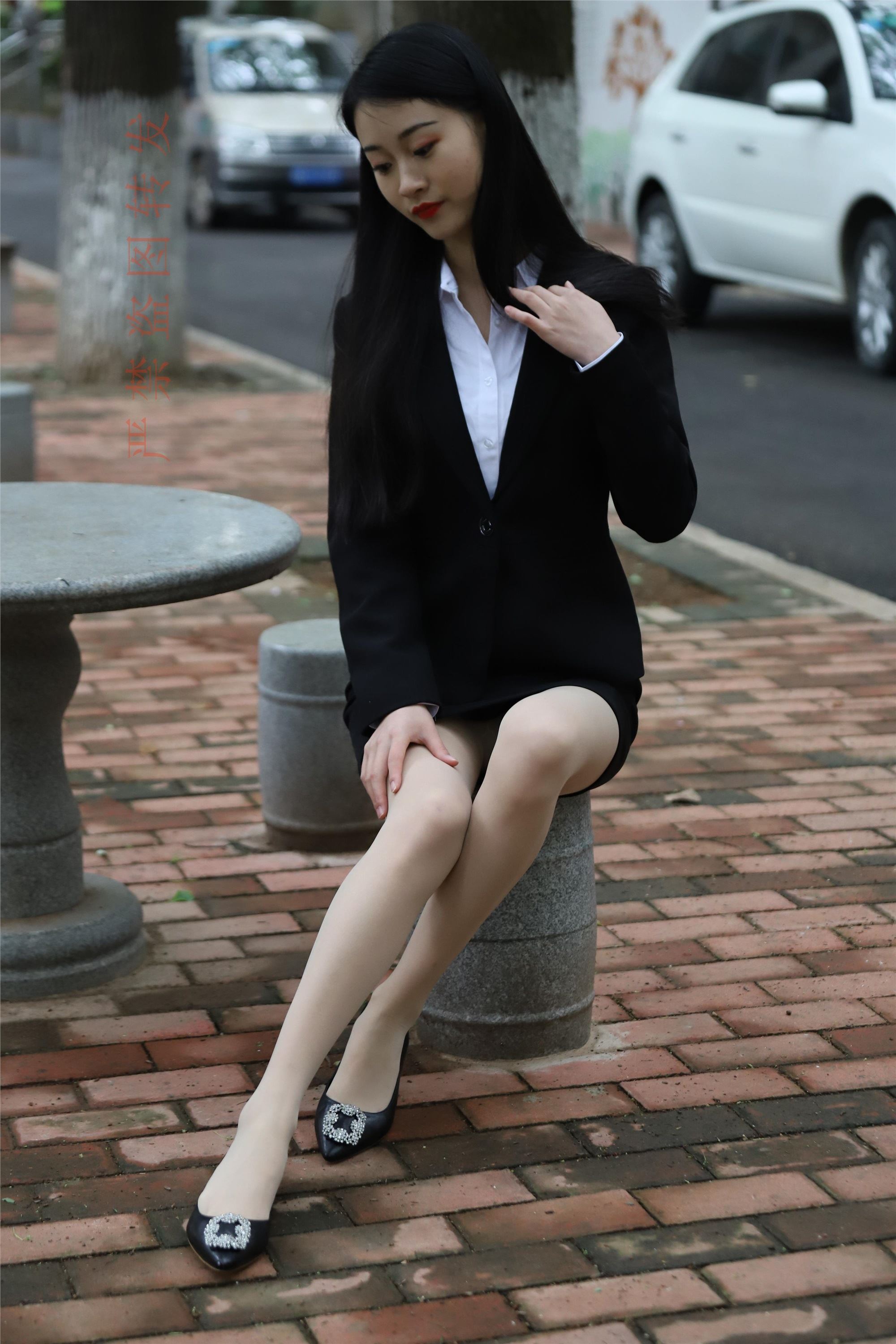 大西瓜套图 2018 4月活动 模特一 制服包裙1