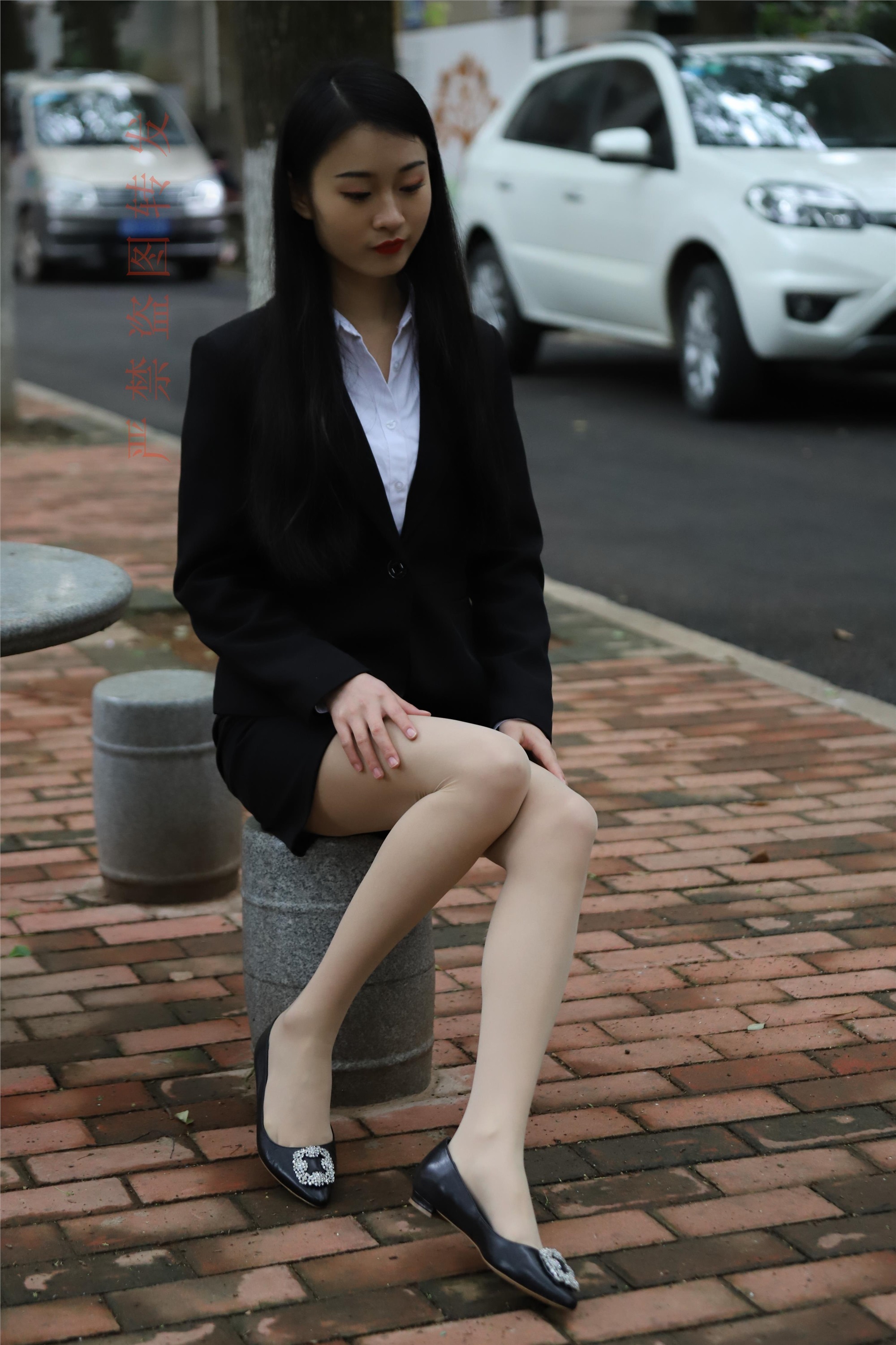 大西瓜套图 2018 4月活动 模特一 制服包裙1