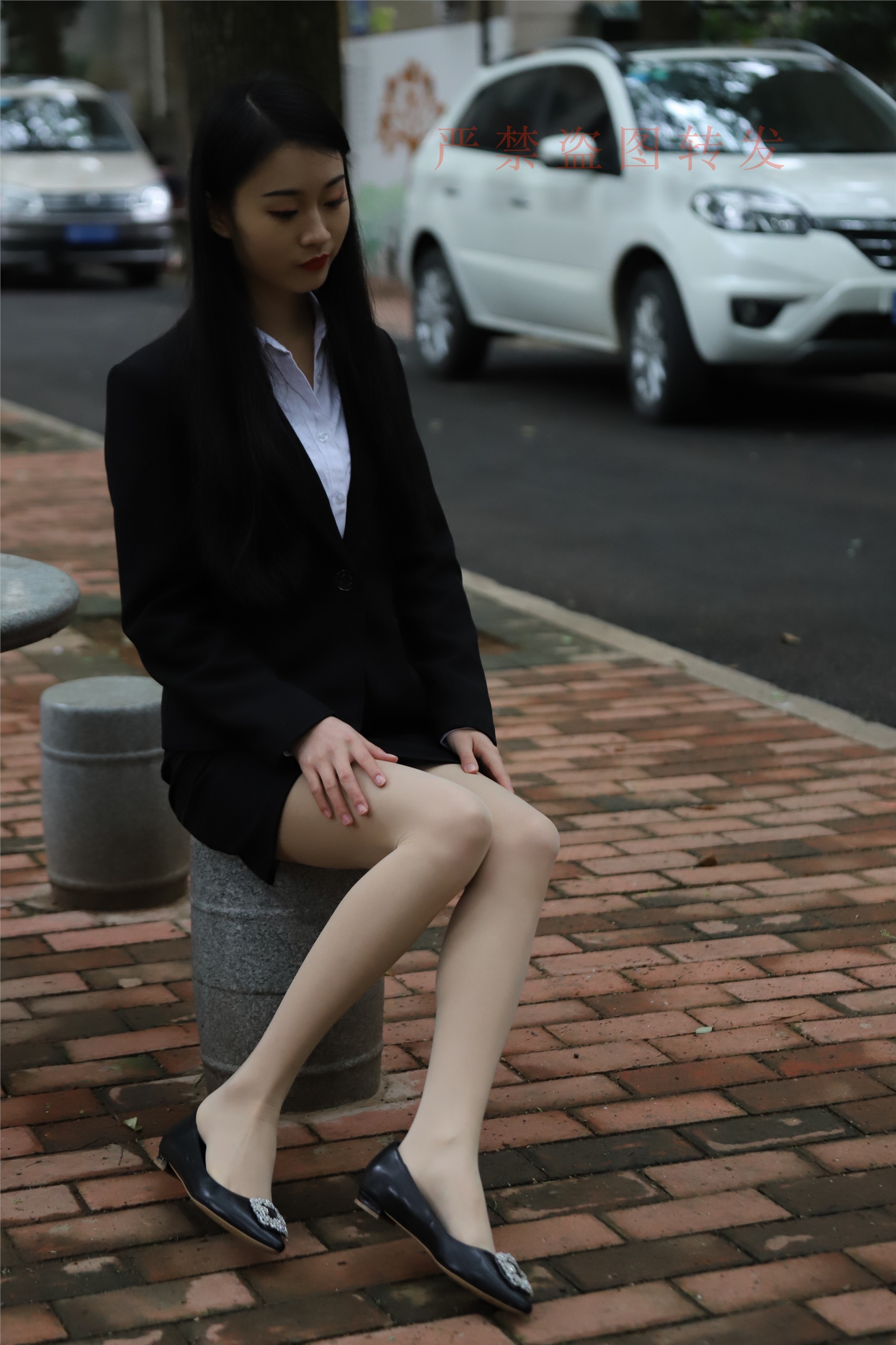 大西瓜套图 2018 4月活动 模特一 制服包裙1