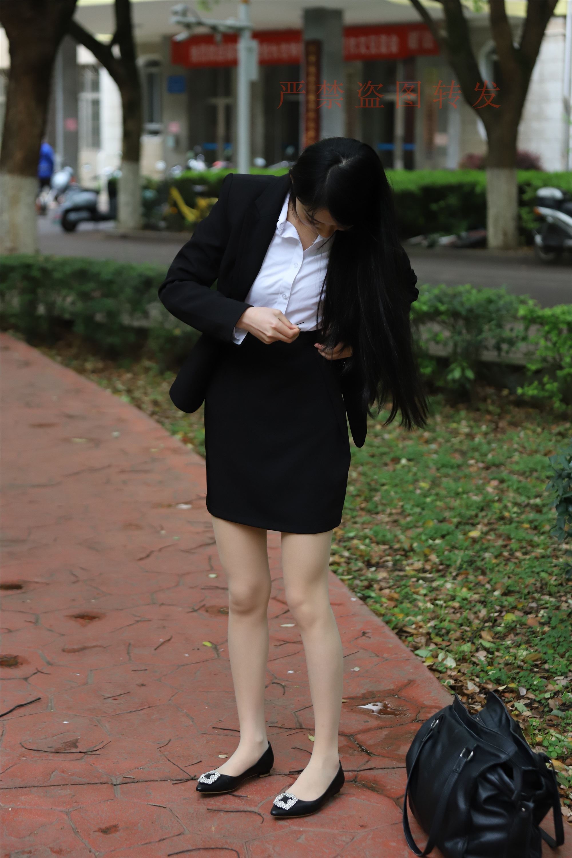 大西瓜套图 2018 4月活动 模特一 制服包裙1