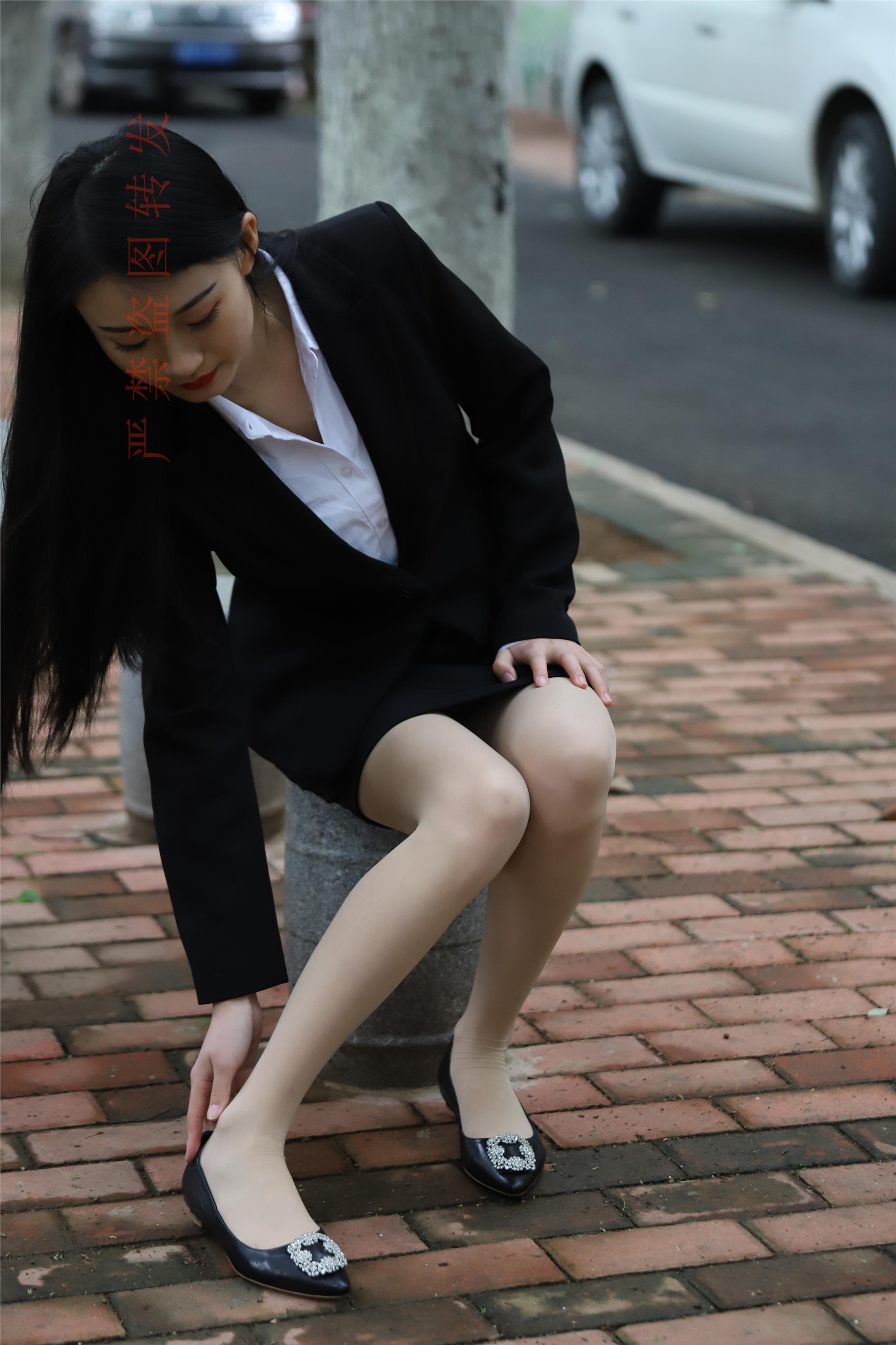 大西瓜套图 2018 4月活动 模特一 制服包裙1