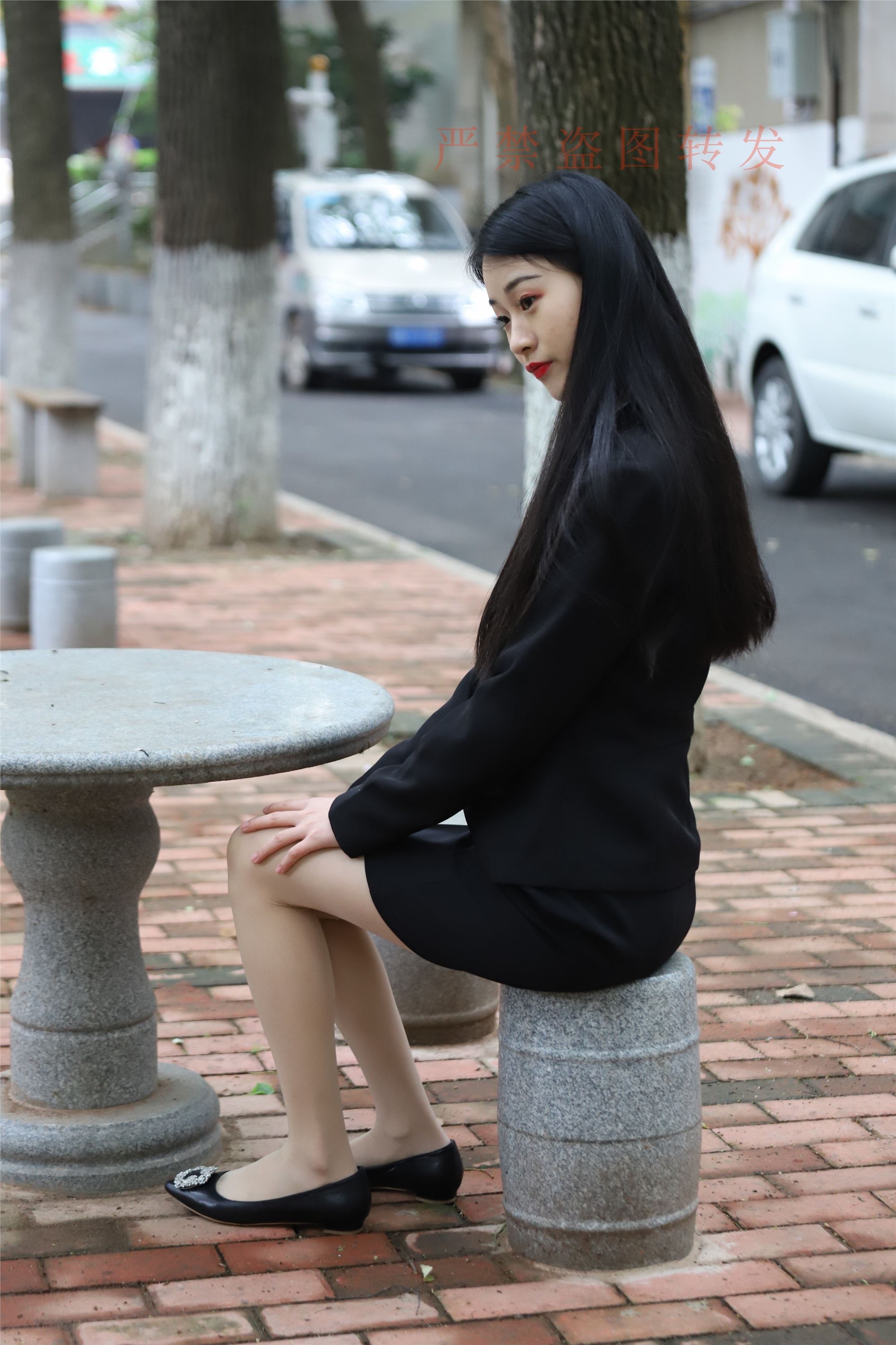 大西瓜套图 2018 4月活动 模特一 制服包裙1