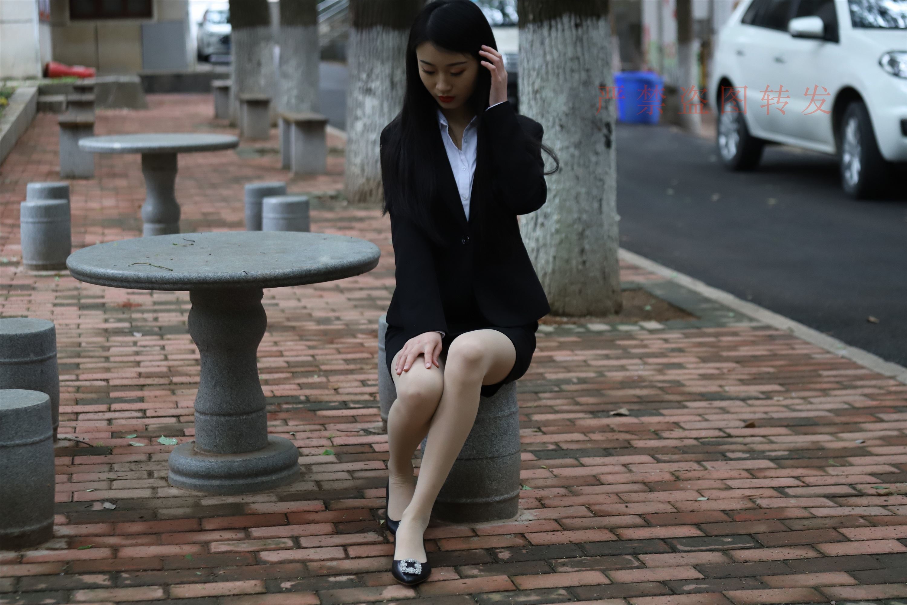 大西瓜套图 2018 4月活动 模特一 制服包裙1