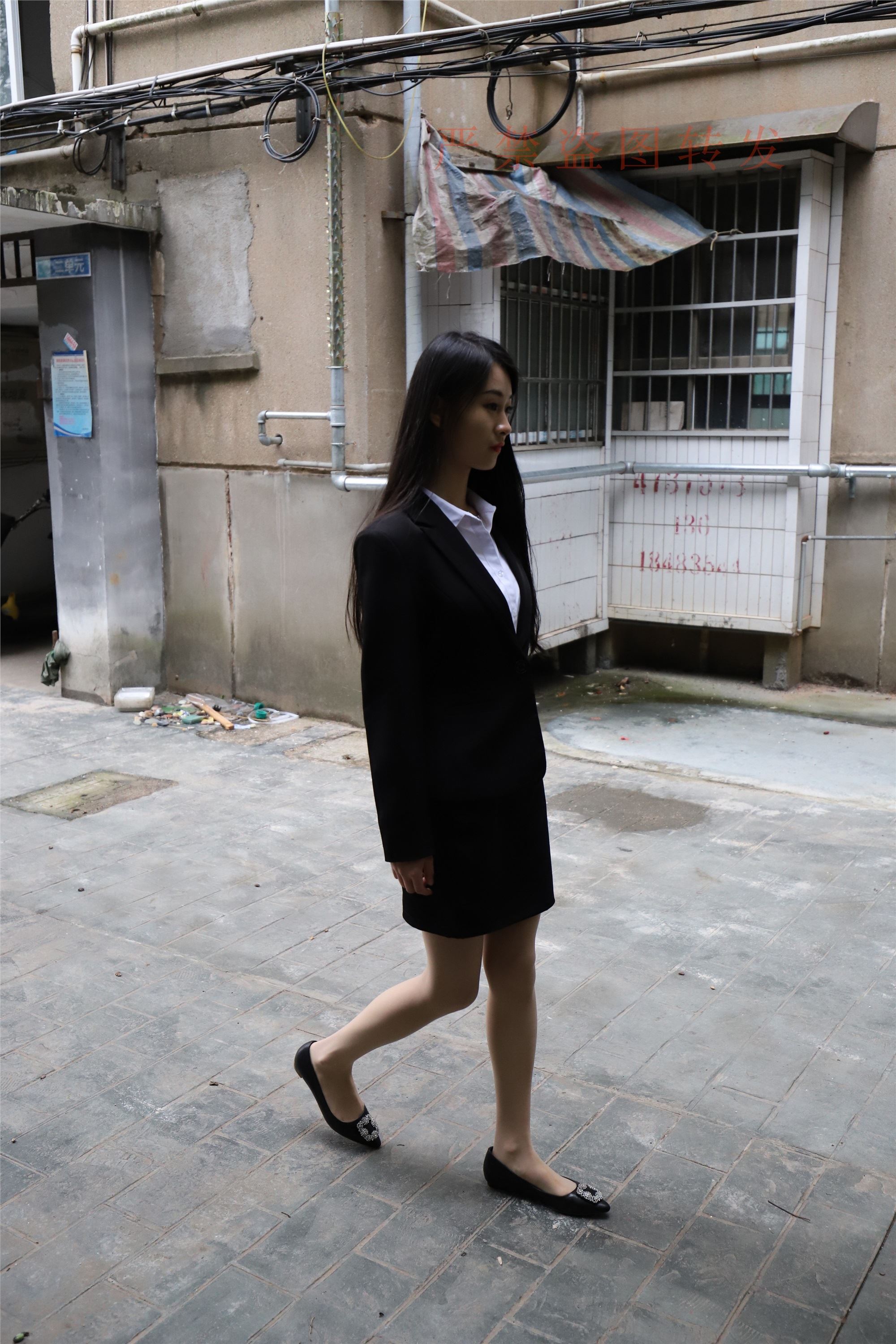 大西瓜套图 2018 4月活动 模特一 制服包裙2