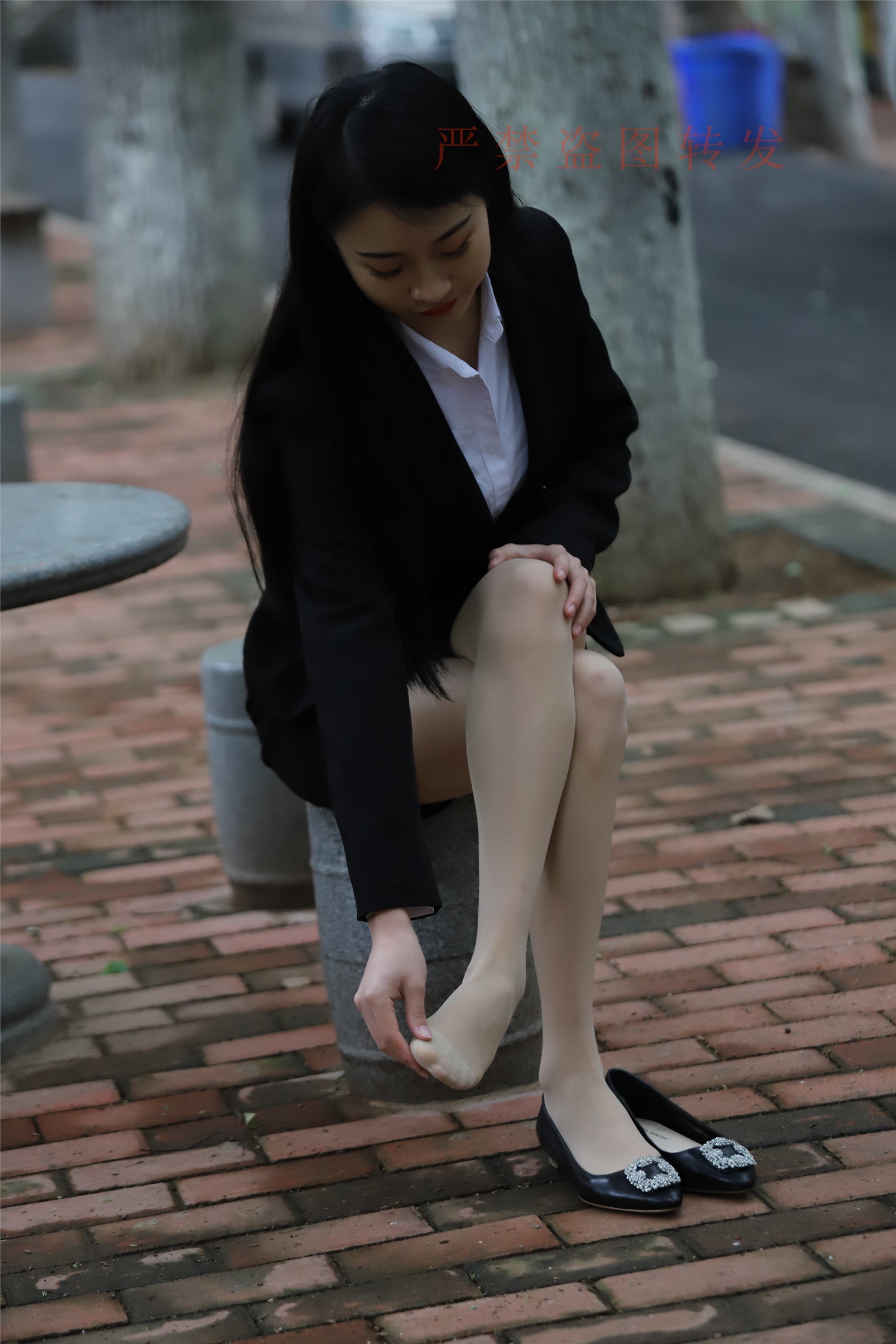 大西瓜套图 2018 4月活动 模特一 制服包裙2