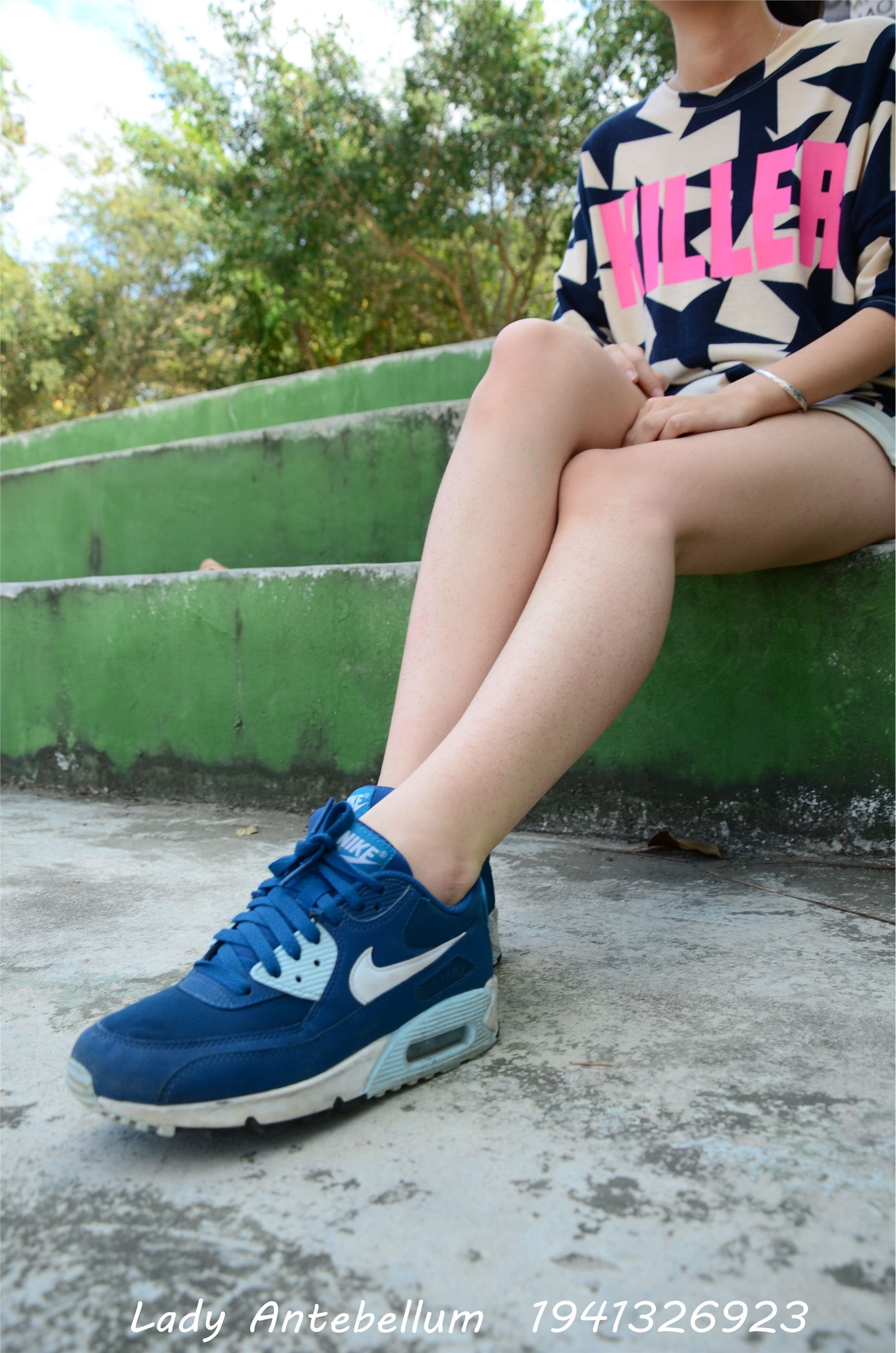 战前女神  恋足美腿棉袜女神级摄影套图 093