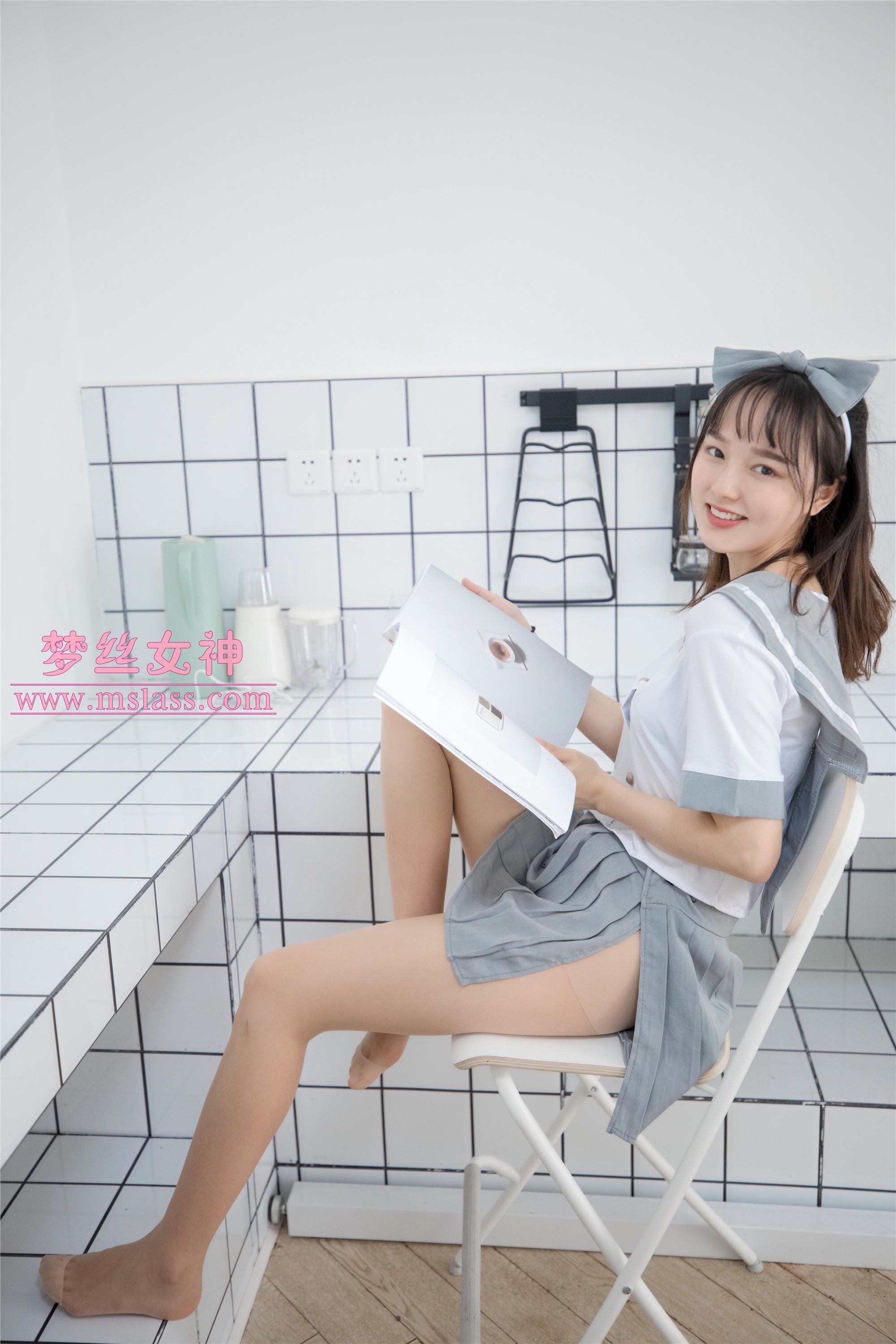 MSLASS梦丝女神 - 玥玥 白色丝袜空间